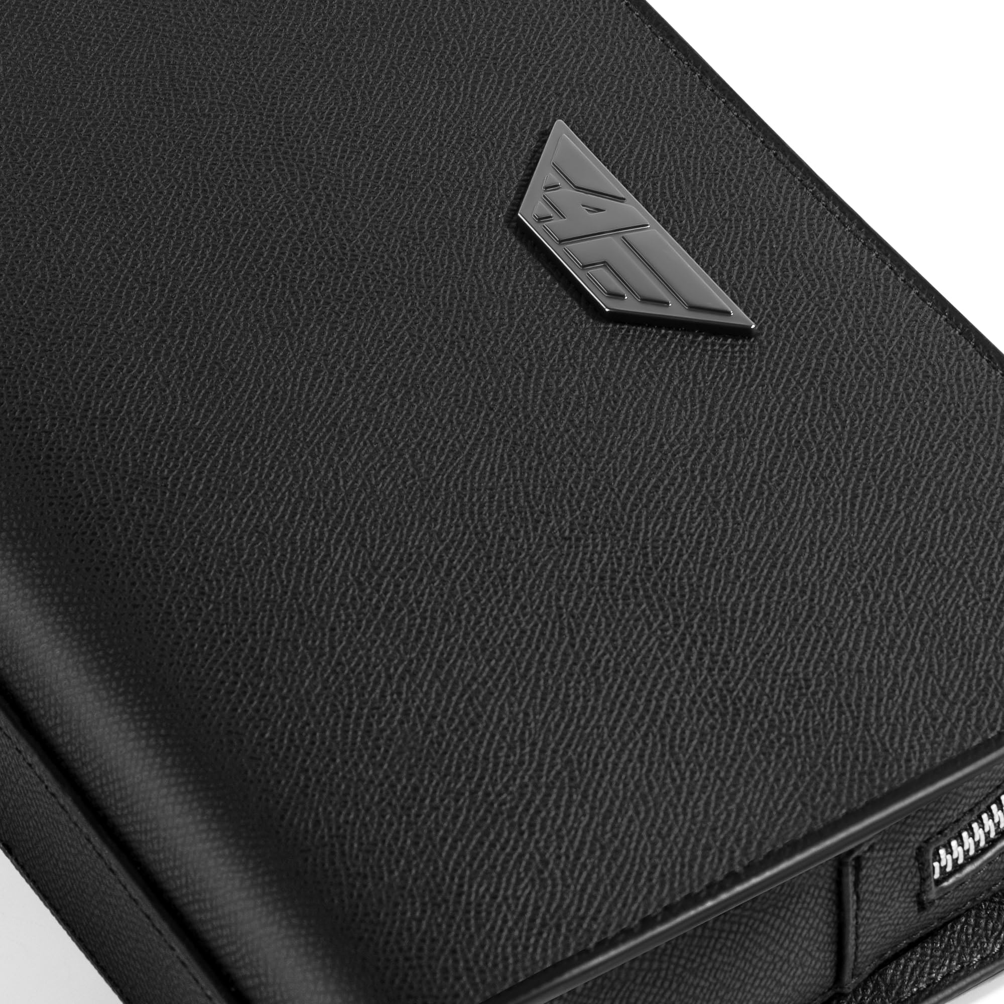 Bolso de mano para hombre con cerradura de huellas dactilares y rastreador inteligente compatible con Apple ¿Dónde está? APP, funda de muñeca de seguridad de piel para hombre, embrague con