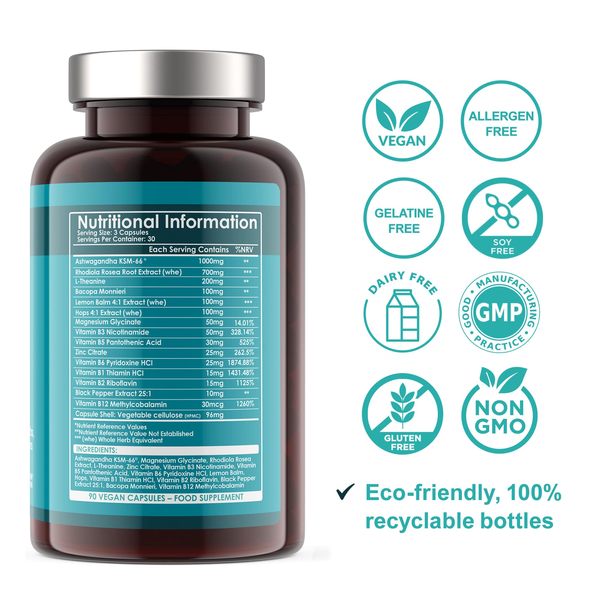 Buy Vita Calm Stress & Anxiety Relief 1000mg Ashwagandha KSM 66