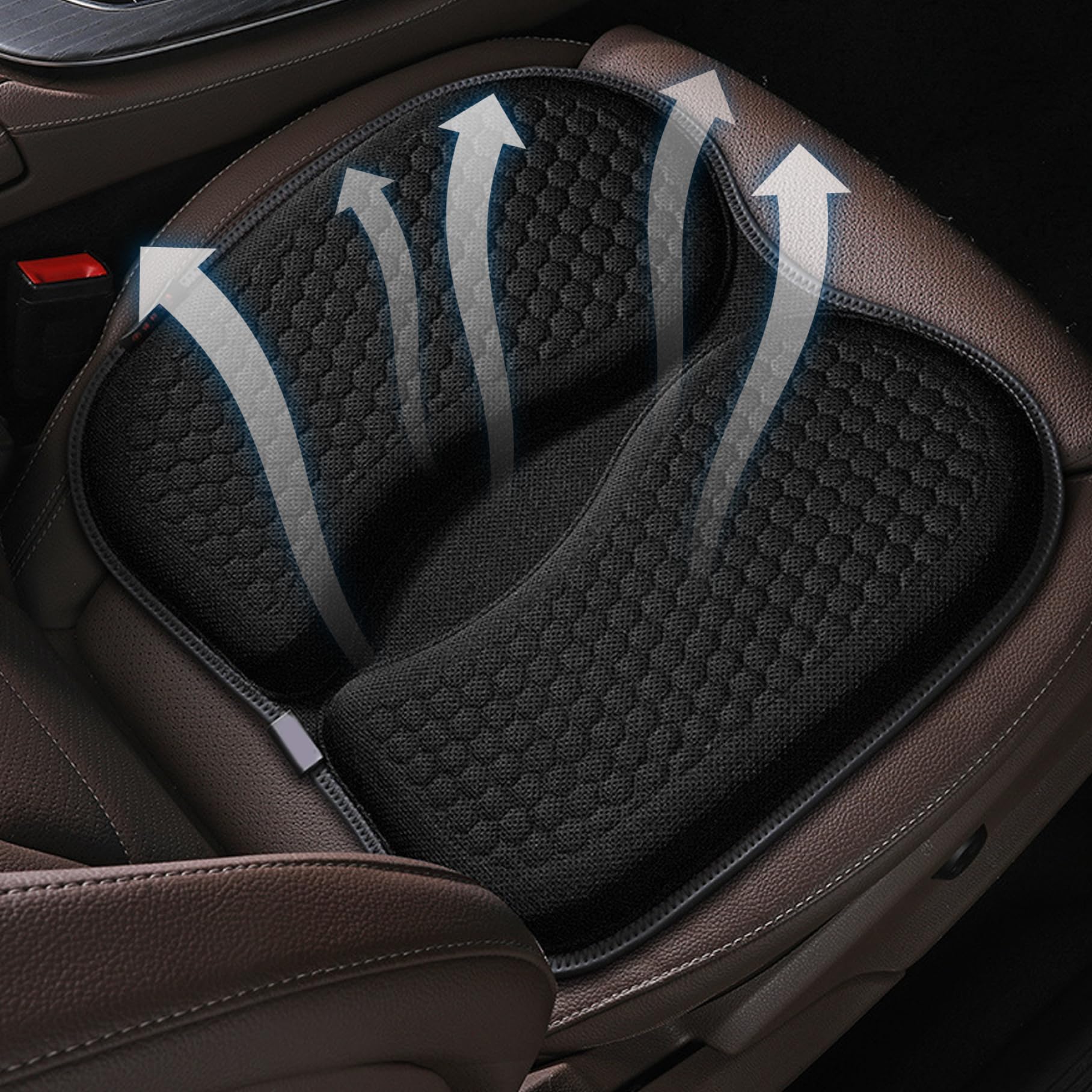 Cojín de gel para asiento que elimina el dolor lumbar y de coxis en oficina o coche
