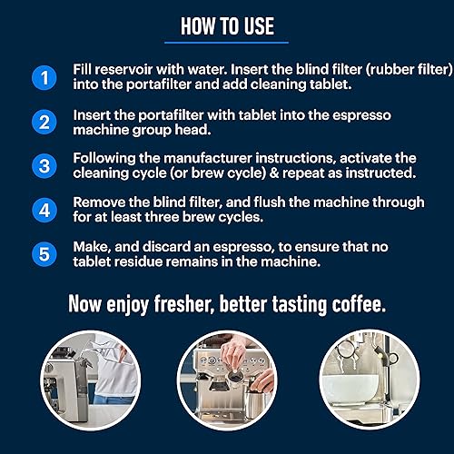 Miniatura 7 de Tabletas de limpieza a máquina de espresso 30 tabletas compatibles con máquinas de espresso Jura Miele y Breville fabricadas en Estados Unidos