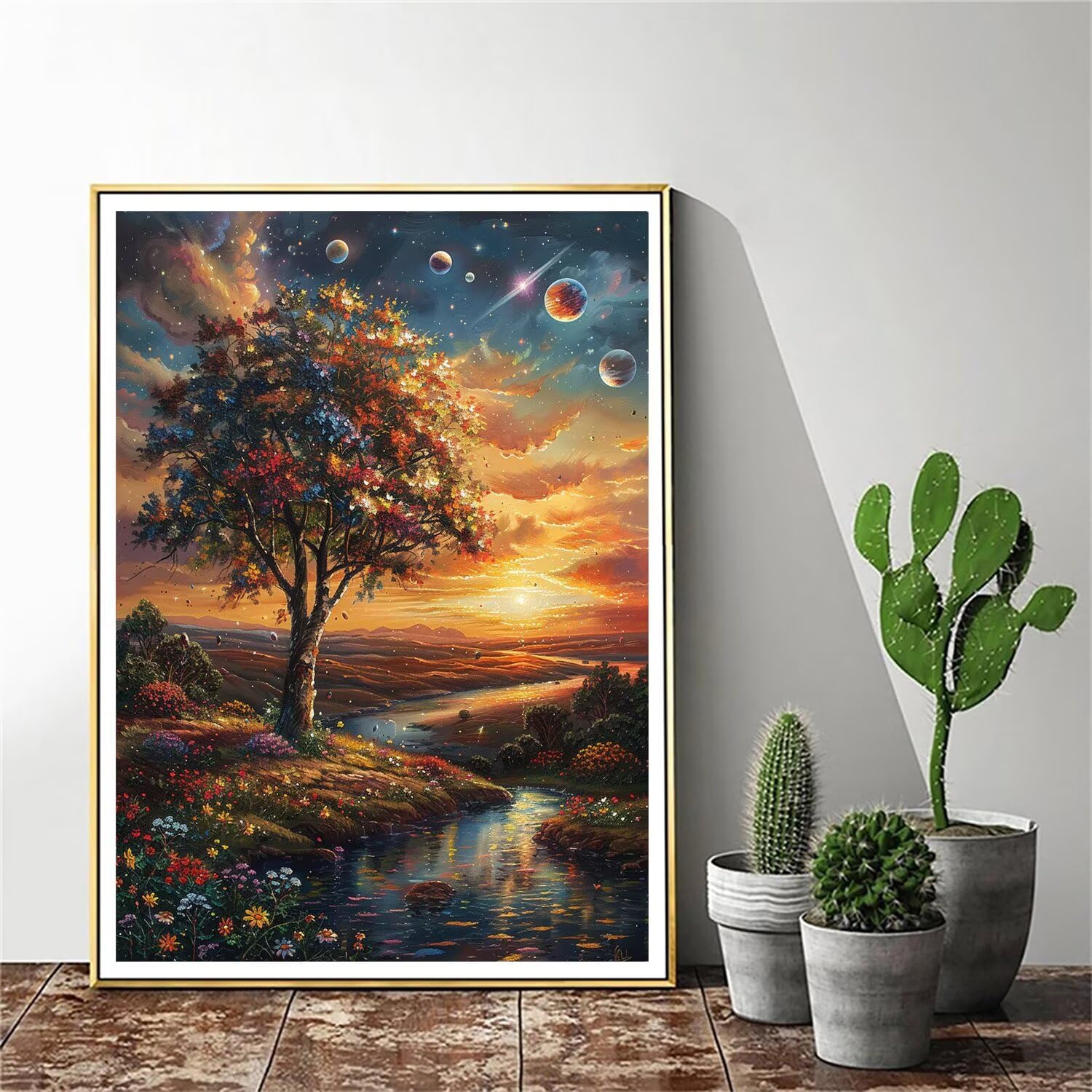 Pintar por Numeros Adultos pintar por numeros niños manualidades niños 10 años, DIY Pintar por Números de Pincel y Pintura acrílica Decoraciones para el Hogar Manualidades, sin Marco 60x80cm C-170