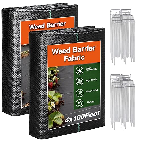 Weed Barrier Landscape Fabric 4FT x 100FT - 3.2oz Heavy
