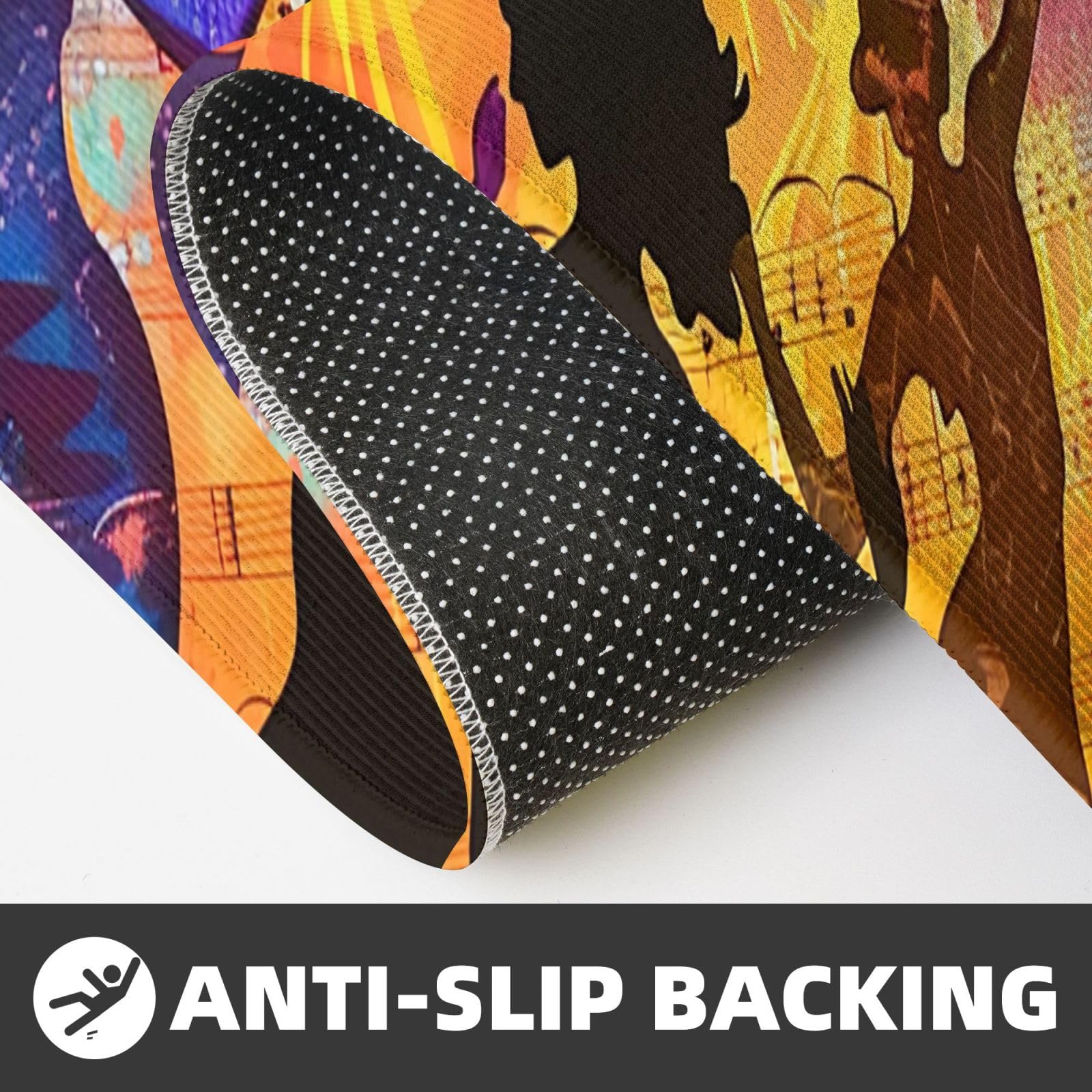 Set di 2 tappetini da cucina con stampa danza con musica, antiscivolo, assorbenti, per feste, casa, cucina, ufficio