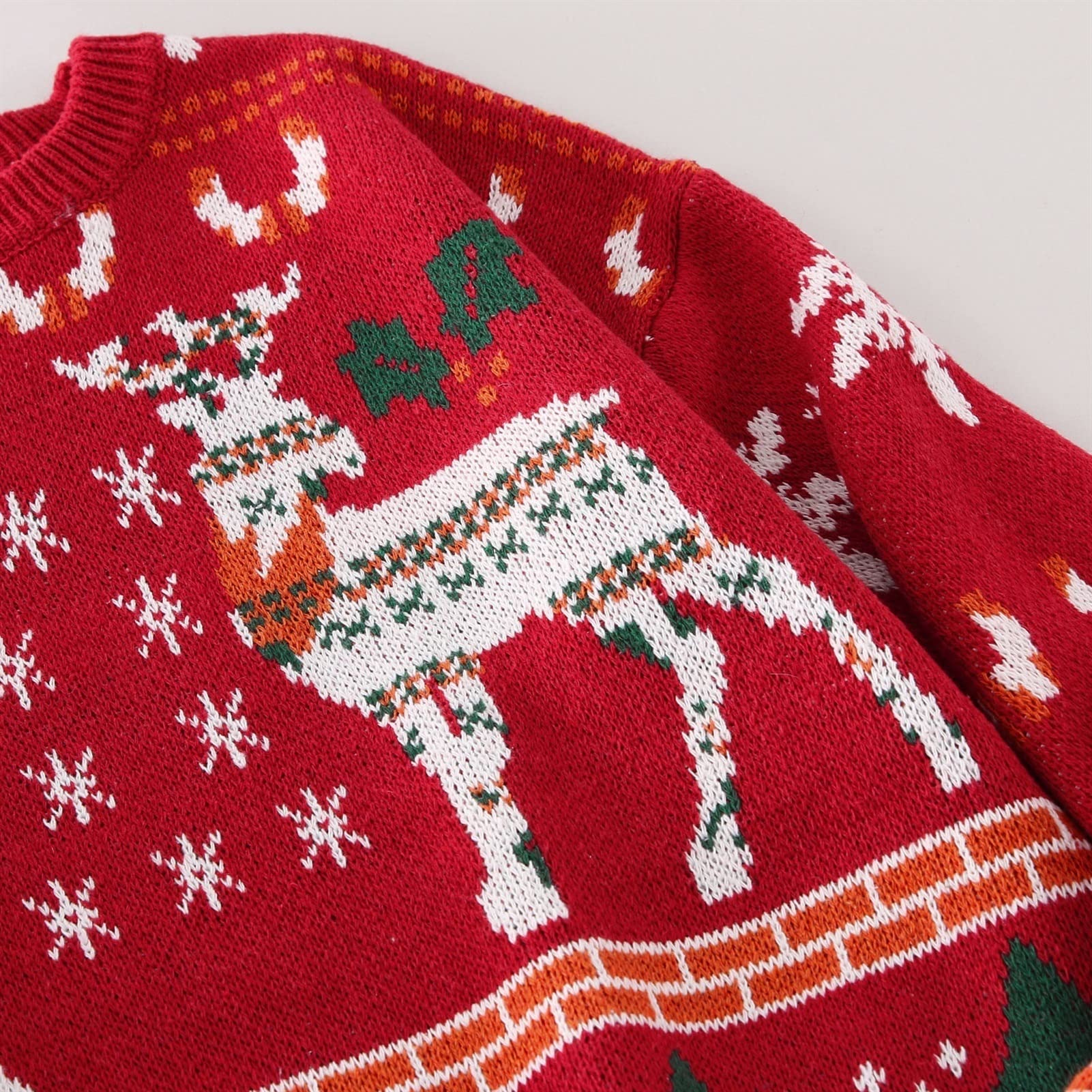 Świąteczny sweter miękki dzianinowy męski dzianinowy brzydki świąteczny nadruk jelenia sweter sweter na co dzień sweter moda uliczna długi rękaw okrągły dekolt dzianinowy sweter bluzka wąski sweter dżentelmen outdoorowy sweter