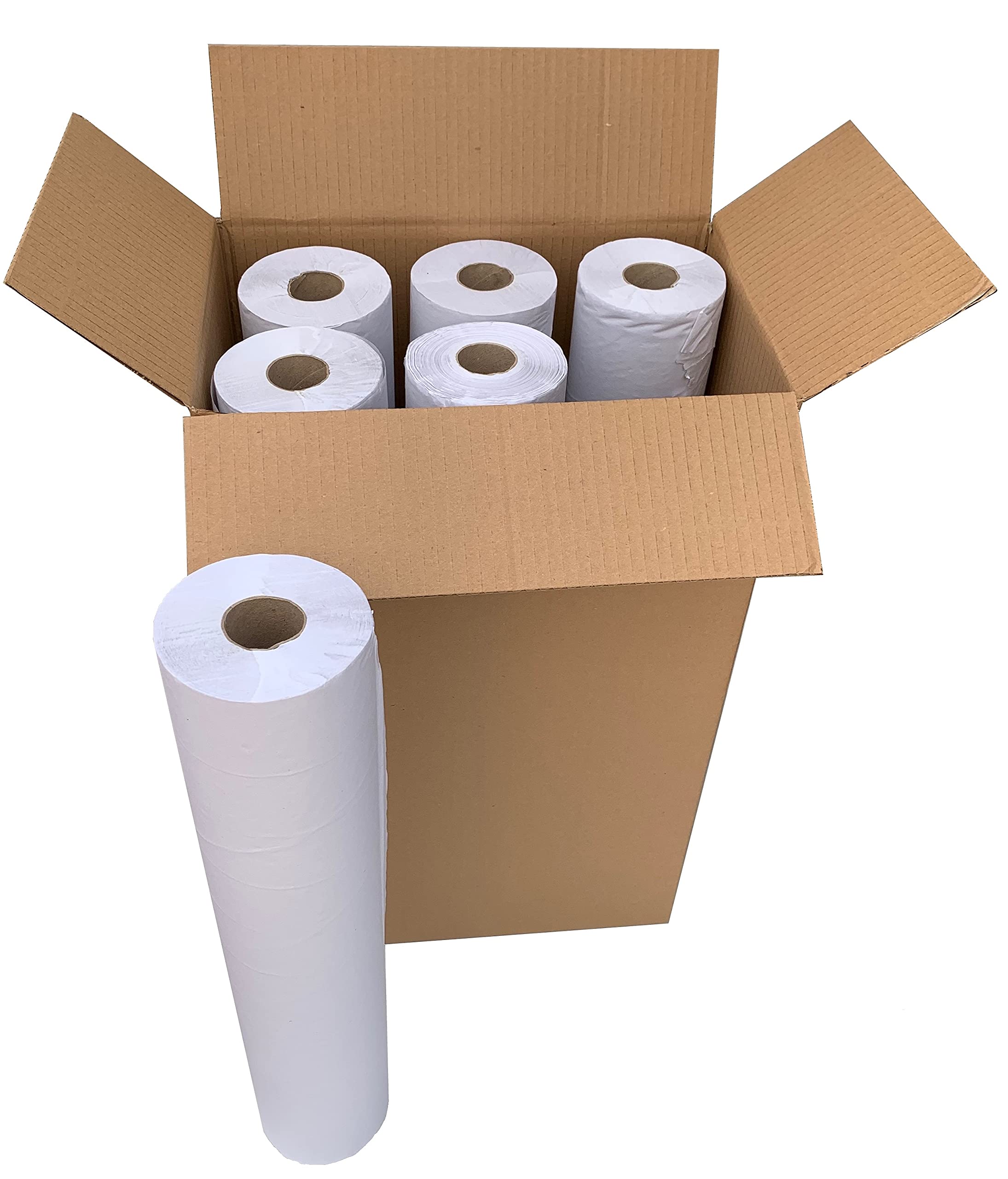 Rollo papel camilla reciclado, precortado y suave para centros de masaje, sanidad, estética o fisioterapia (6 unidades)