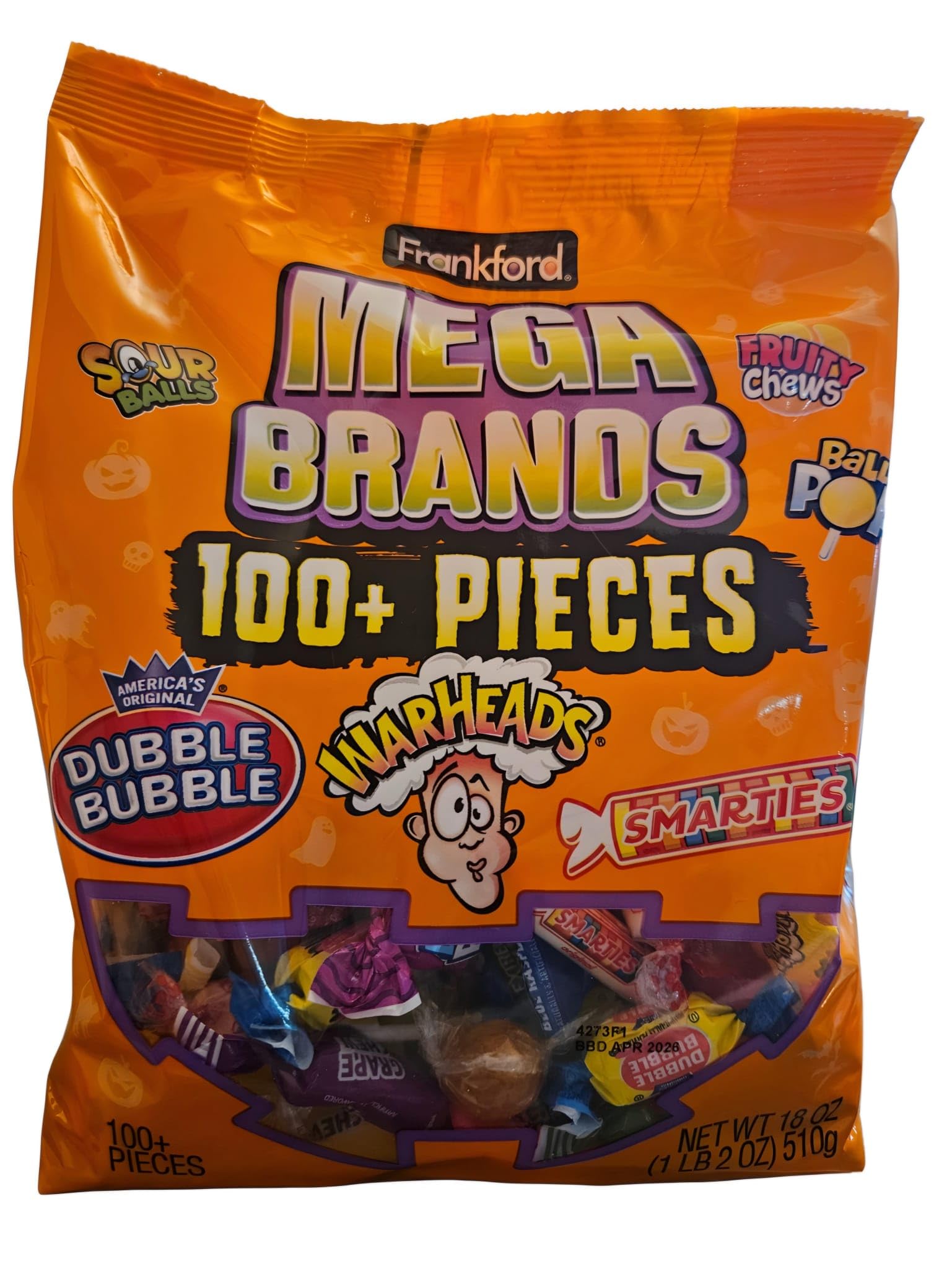 Mega Brands Halloween Candy Mix, 18 oz Bag, Over 100 Pieces
