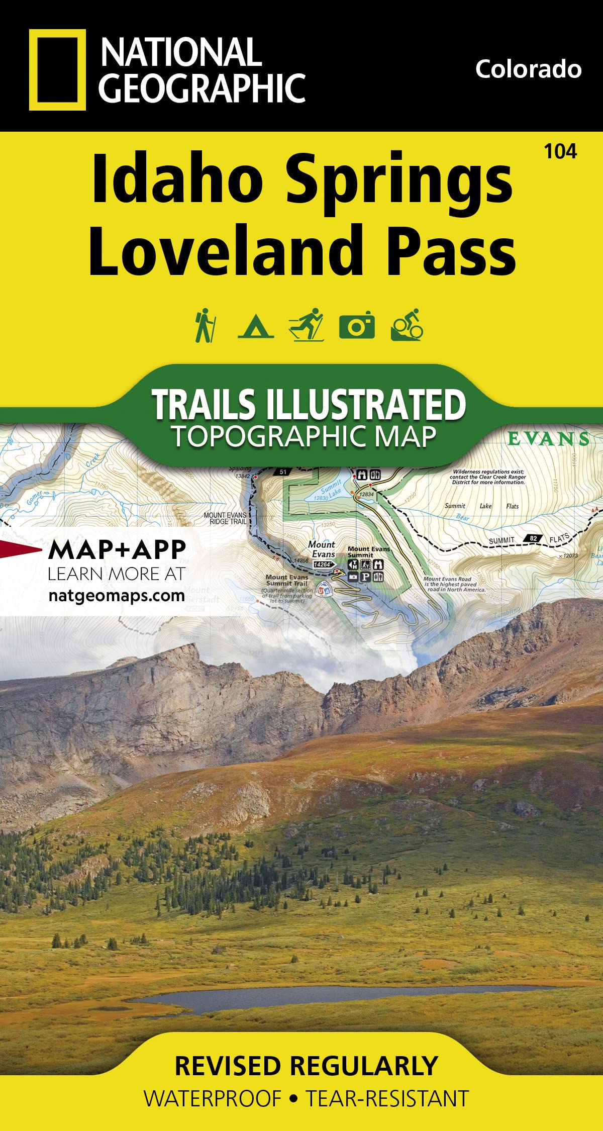 Idaho Springs, Loveland Pass Map (National Geographic Trails Illustrated Map, 104)