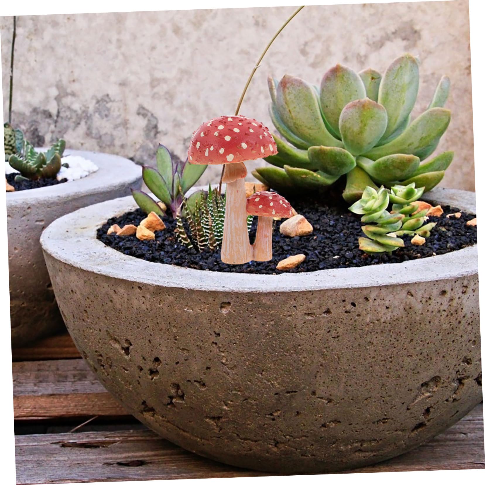 BESPORTBLE 4stücke Pilzornament Aus Resin Dekorative Gartenfigur Für Außenbereich Für Garten Terrasse Für Festivals Oder Sammler Und Detailreich Gestaltet