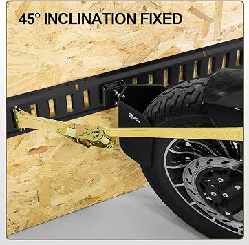 مجموعة من 4 دعامات عجلات E-Track من TOBUMO لنظام E-Track | دعامات عجلات E Track للدراجات النارية للدراجات النارية | ملحقات E-Track للمقطورة المغلقة إطار E-Track المثبت على الحائط للدراجات النارية للمقطورات