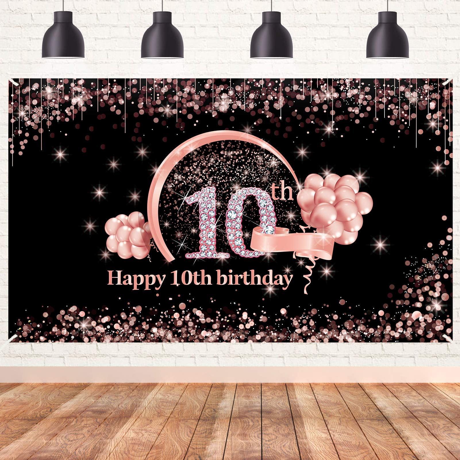 Buy Lnlofen 10th Birthday Banner Backdrop Decorations for Girls, Extra