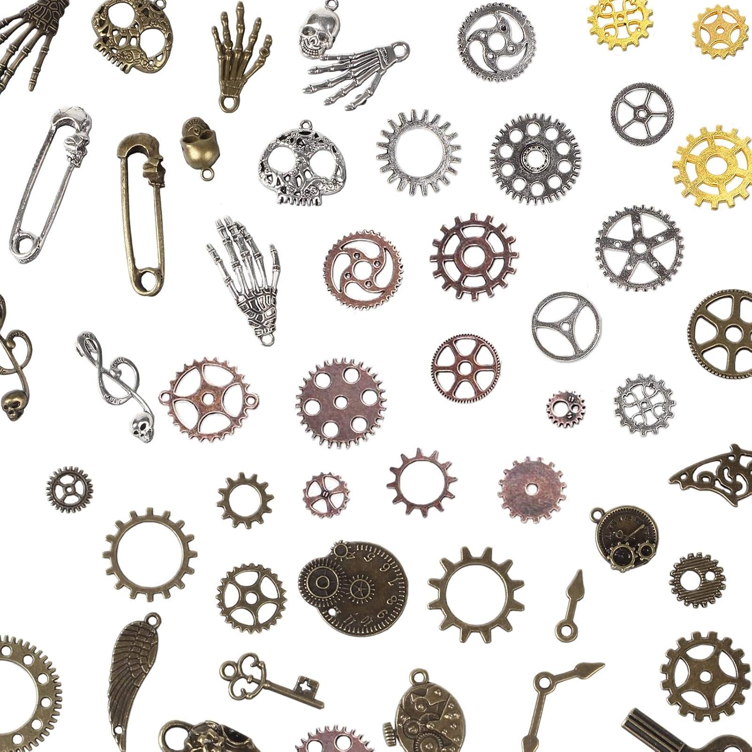 BIHRTC Steampunk Gears Charms for crafts