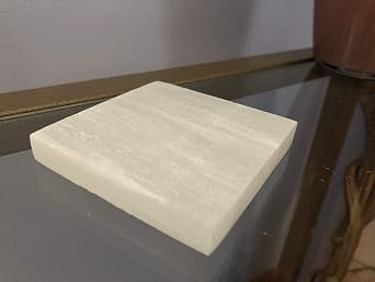 Selenite Charging Plate 3" Authentic Genuine Natural Selenite Square Slab, Reiki Crystals and Healing Stones by CrystalsAhoy