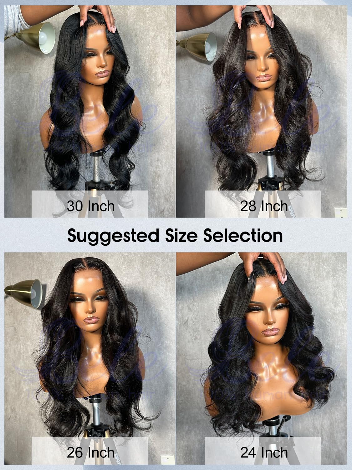 Bele 32 Inch Body Wave Lace Front Wigs Human Hair 180 Density 12A Brazilian 13x4 Lace Front Wigs Human Hair Pre Plucked HD Transparent Lace Frontal Wigs for Women - Image 2