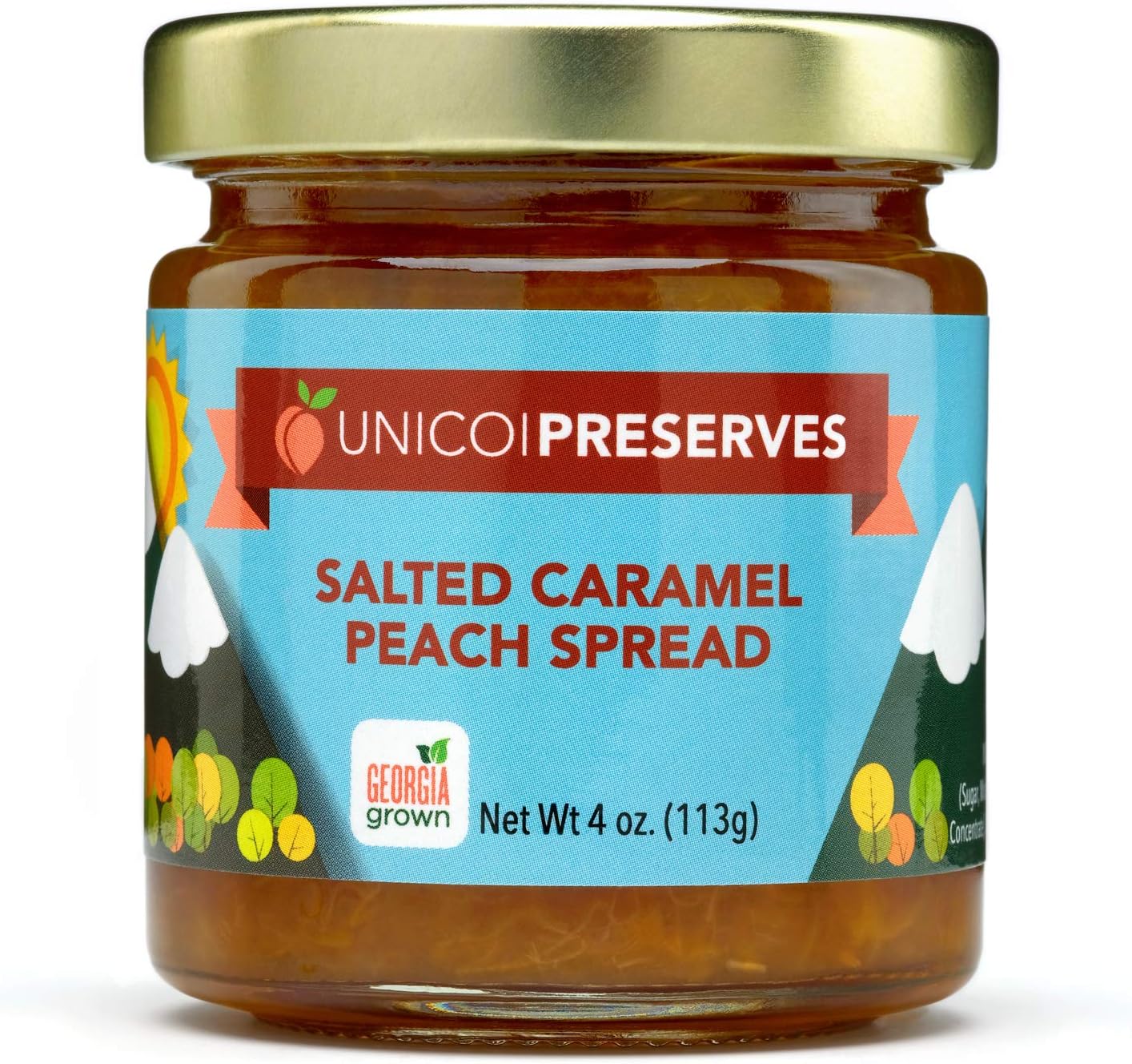 Unicoi Preserves, Salted Caramel Peach Spread, 4 oz