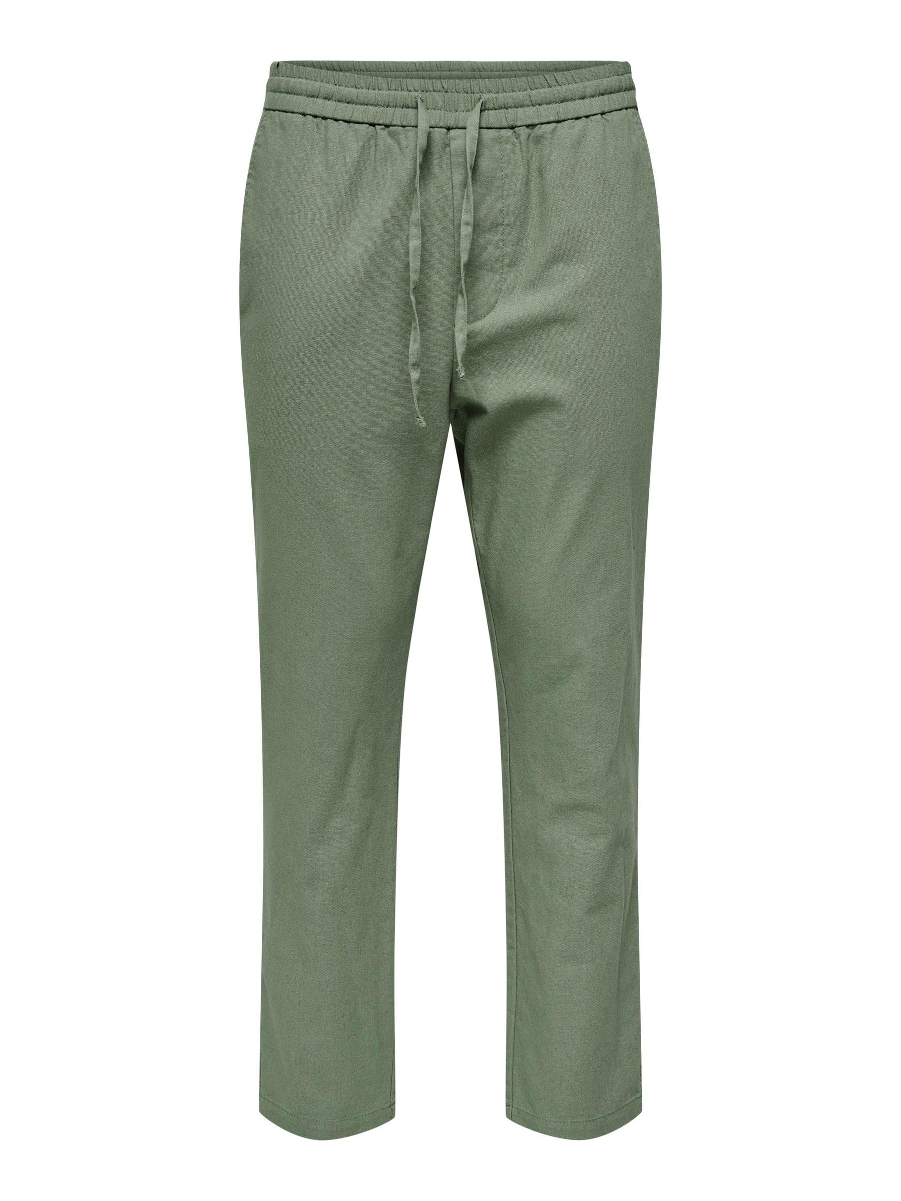 ONSLINUS Crop 0007 COT LIN PNT NOOS, Sea Spray, XL