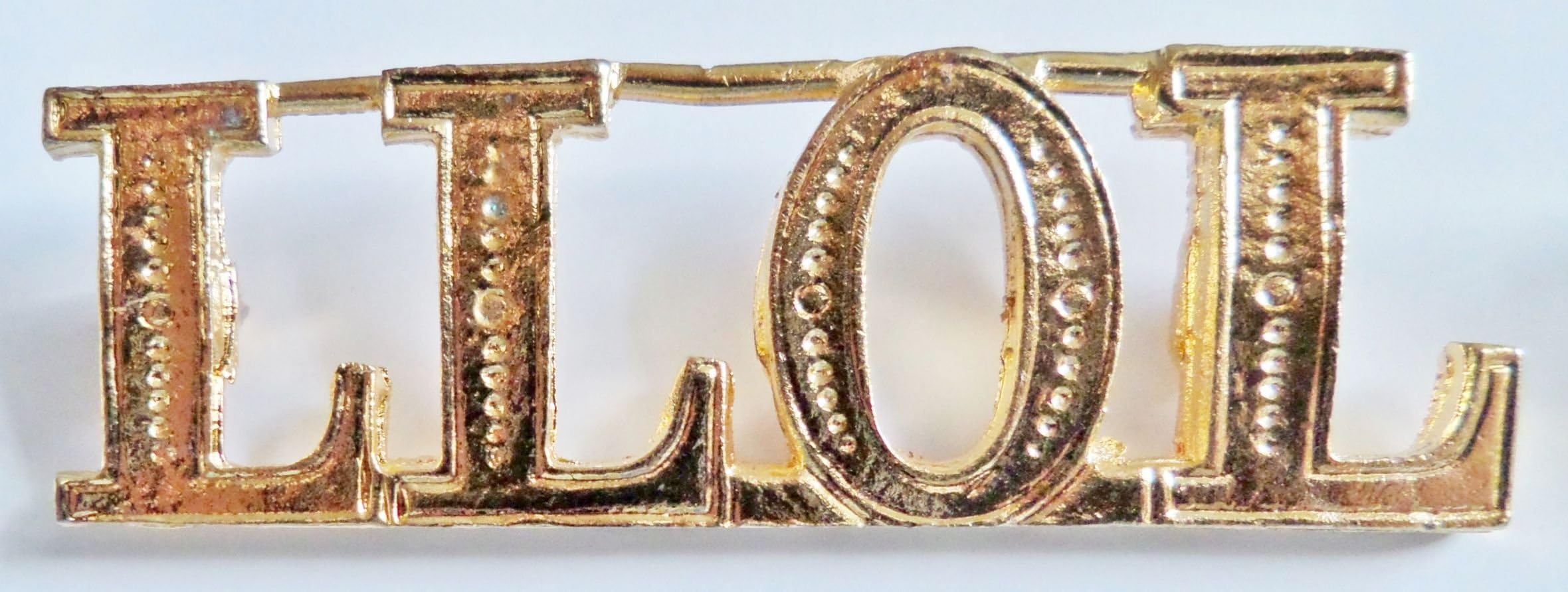 LLOL Loyal Ladies Orange Lodge Gilded Abbreviation For Orange Order Collarette - WG023