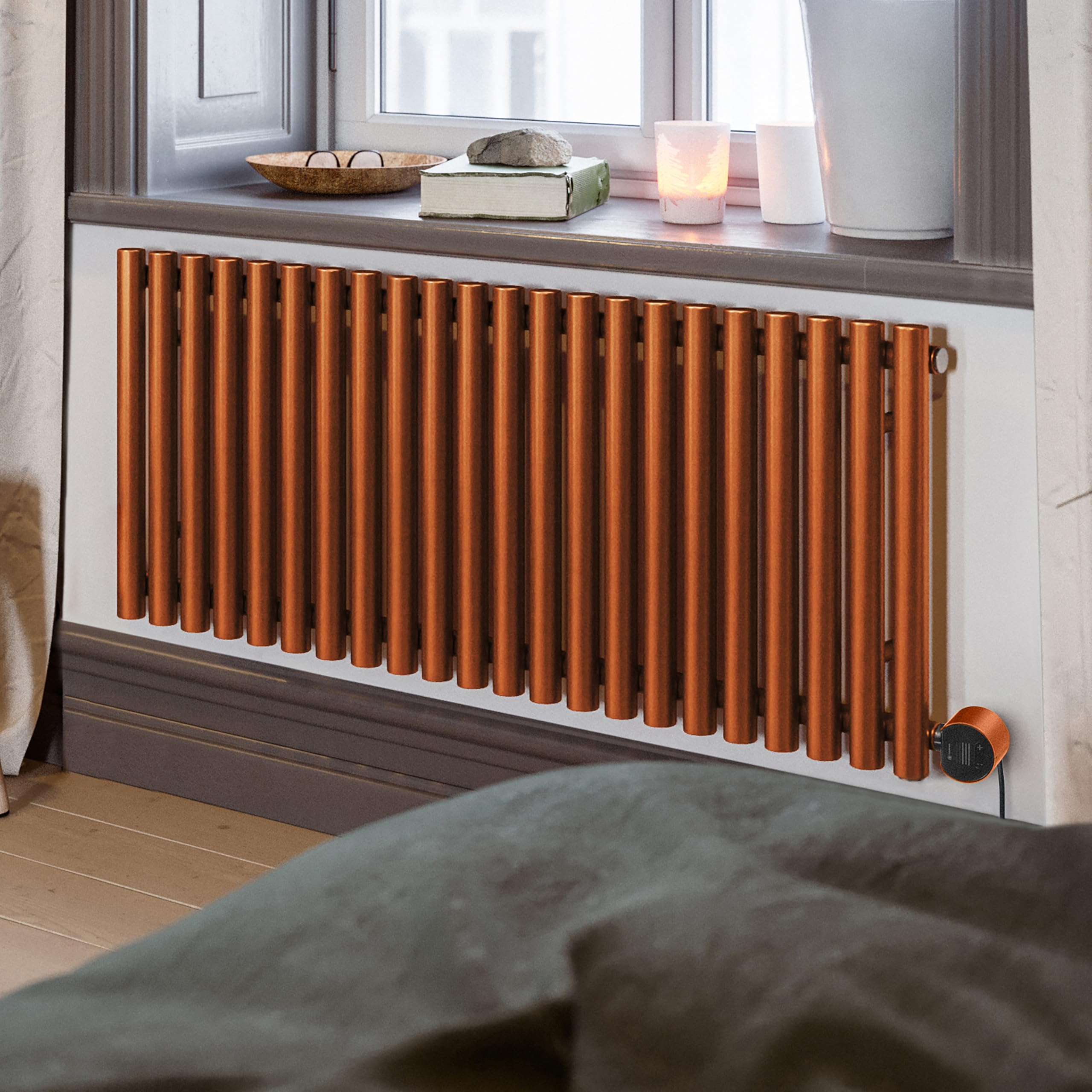 Terma Rolo-Room E 1000W Wi-Fi Electric Radiator - Copper - 580 x 1195mm