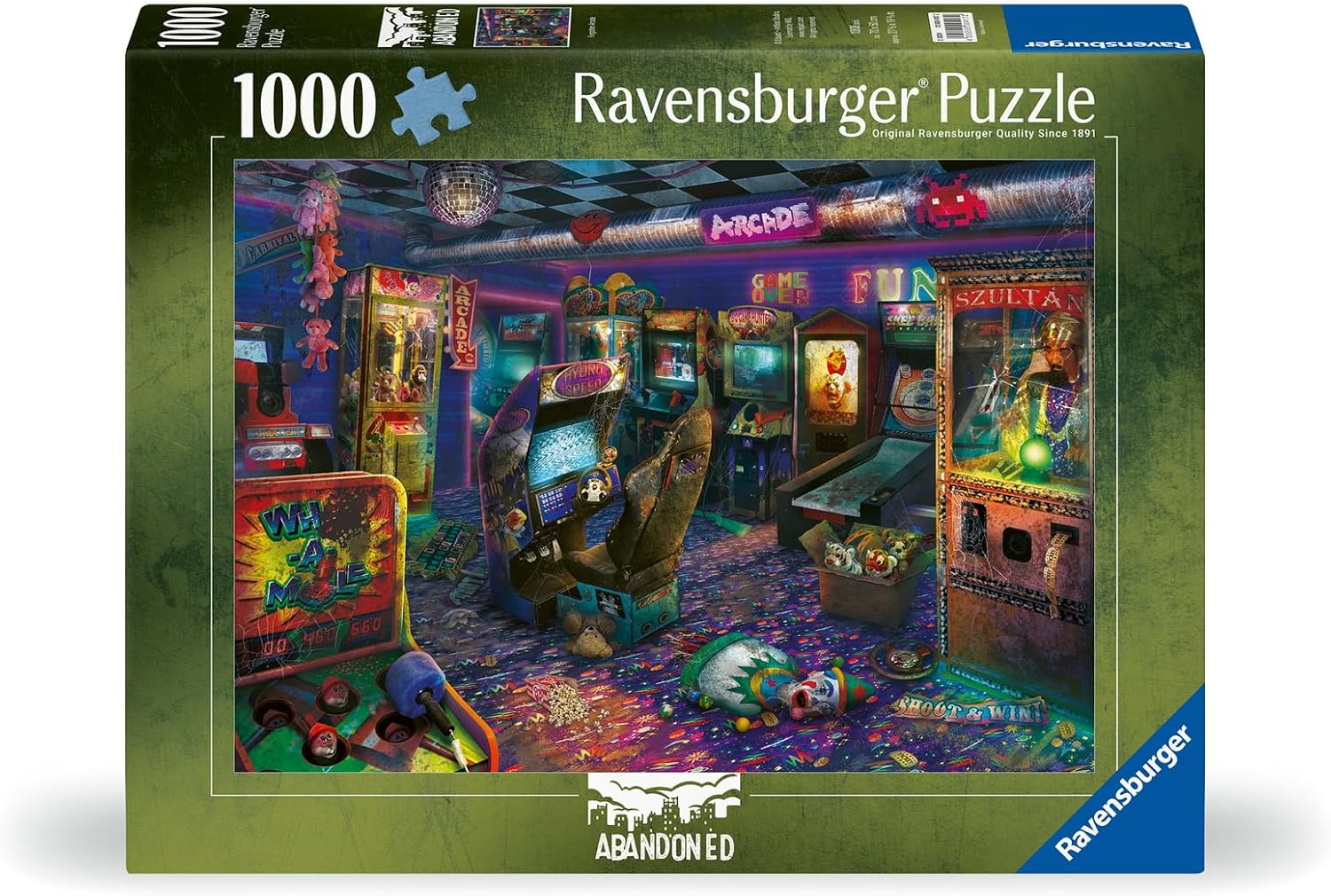 Ravensburger Abandoned Series: Forgotten Arcade 1000 Piece Jigsaw Puzzle for Adults - 12000417 - Handcrafted Tooling, Made in Germany, Every Piece Fits Together Perfectly