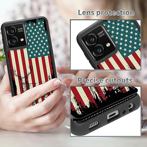 Miniatura 7 de Funda tipo cartera para Moto G Stylus 5G 2023 con soporte para tarjetas, bloqueo RFID, piel sintética, función atril, cierre magnético, funda