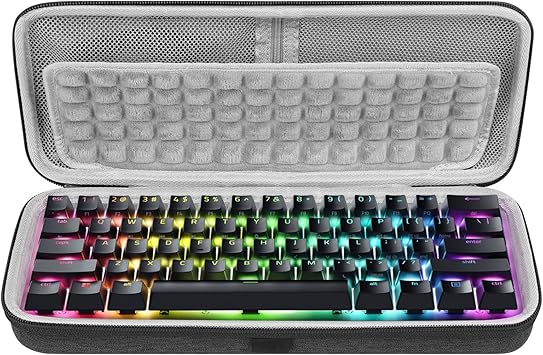 Geekria 60% Compact Keyboard Case, Hard Shell Travel Carrying Bag for 61 Keys Computer Mechanical Keyboards, Compatible with Logicool G PRO X 60, Razer Huntsman Mini 60%, RK Royal KLUDGE RK61