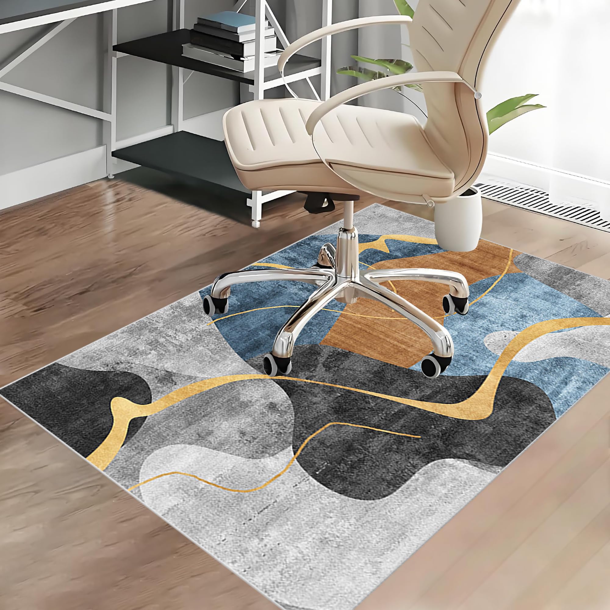 Non-Slip Mat Chair Office Gaming Mat Chair Desk Washable 80 x 120 cm Protective Mat Floor for Office Chair Mat Protection for Hard Floors Laminated Parquet