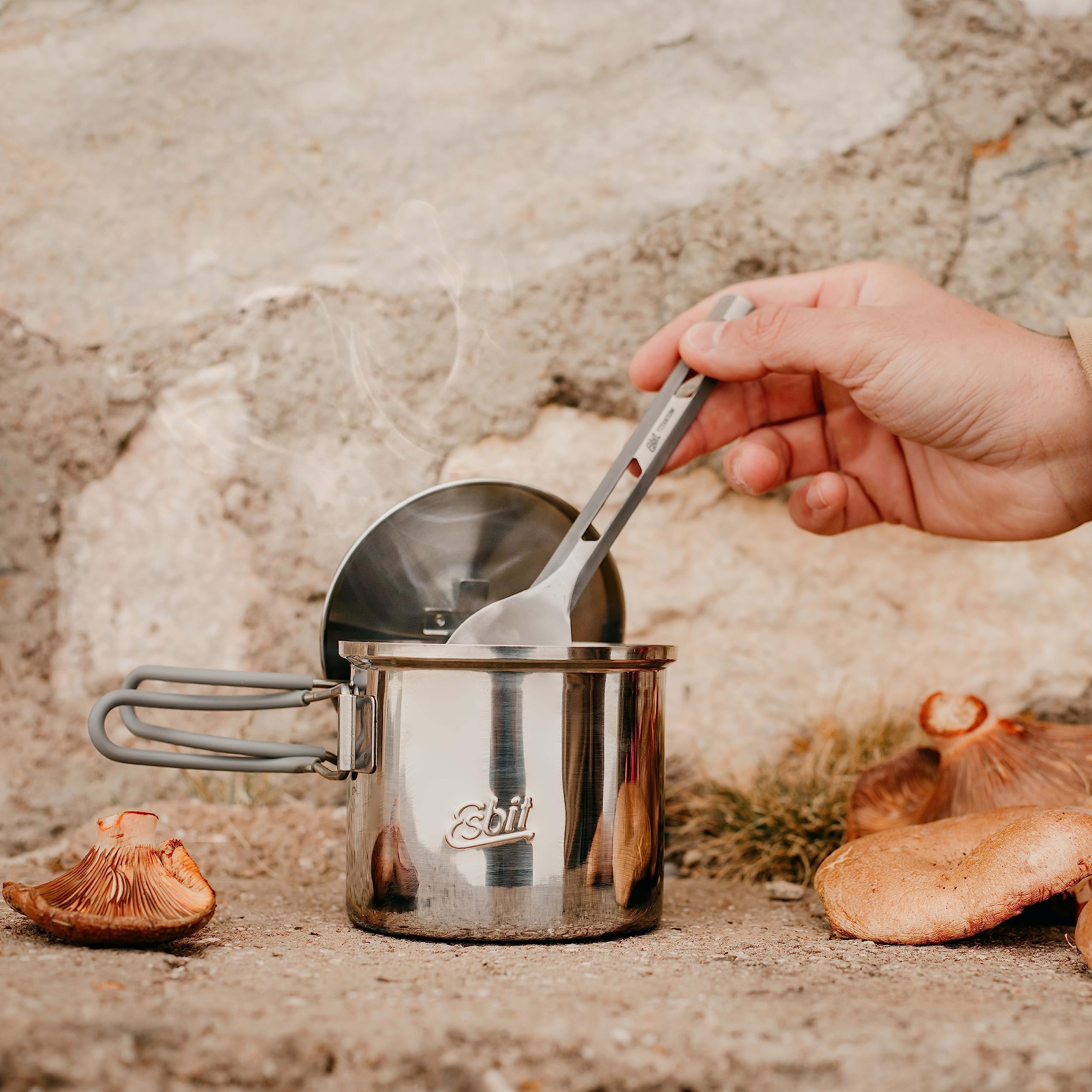 Esbit Outdoor Kochtopf 625 ml - Camping Topf aus hochwertigem Edelstahl - inkl. Deckel mit praktischer Aufhängung