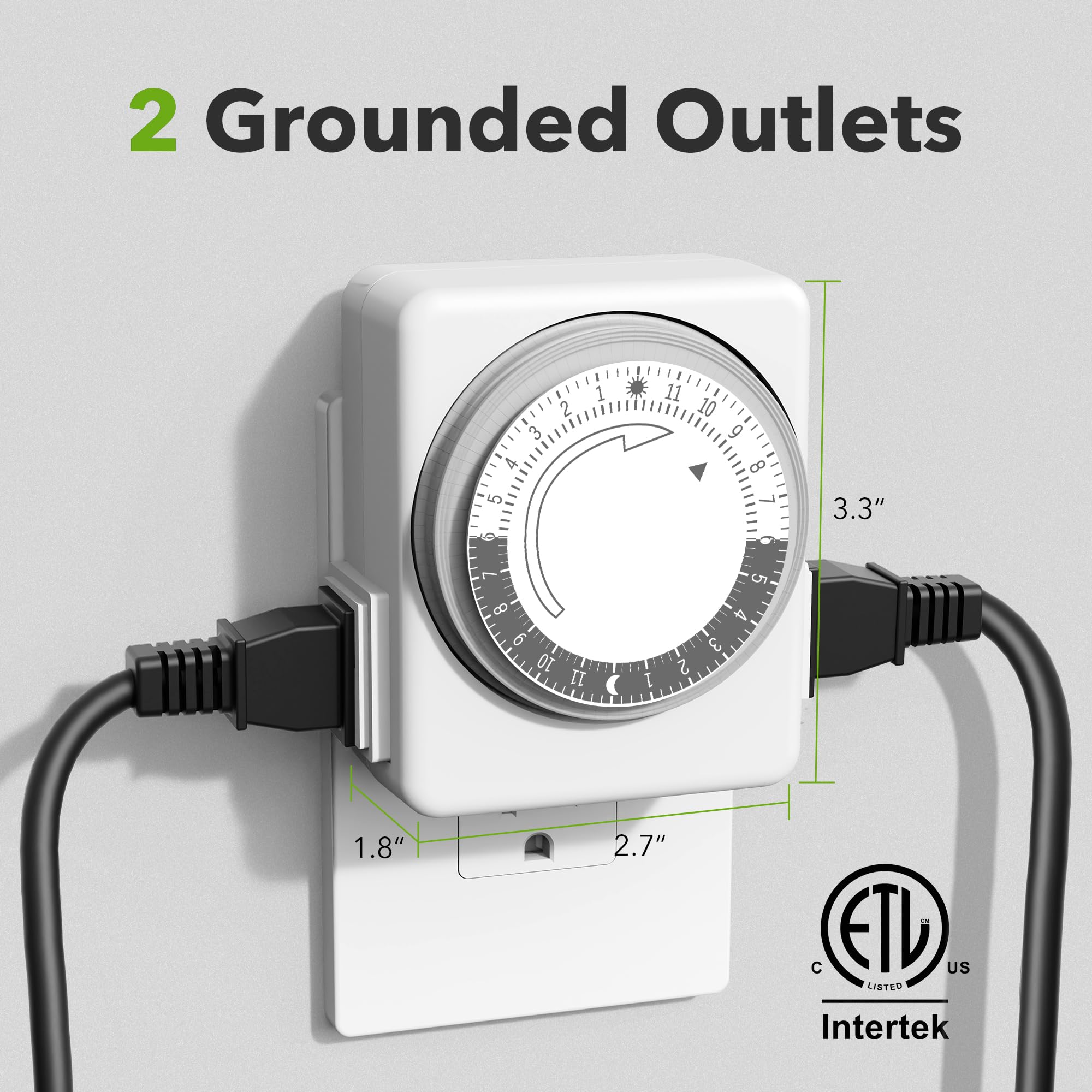 Snapklik.com : Outlet Timer For Electrical Outlets Indoor, 24 Hour ...
