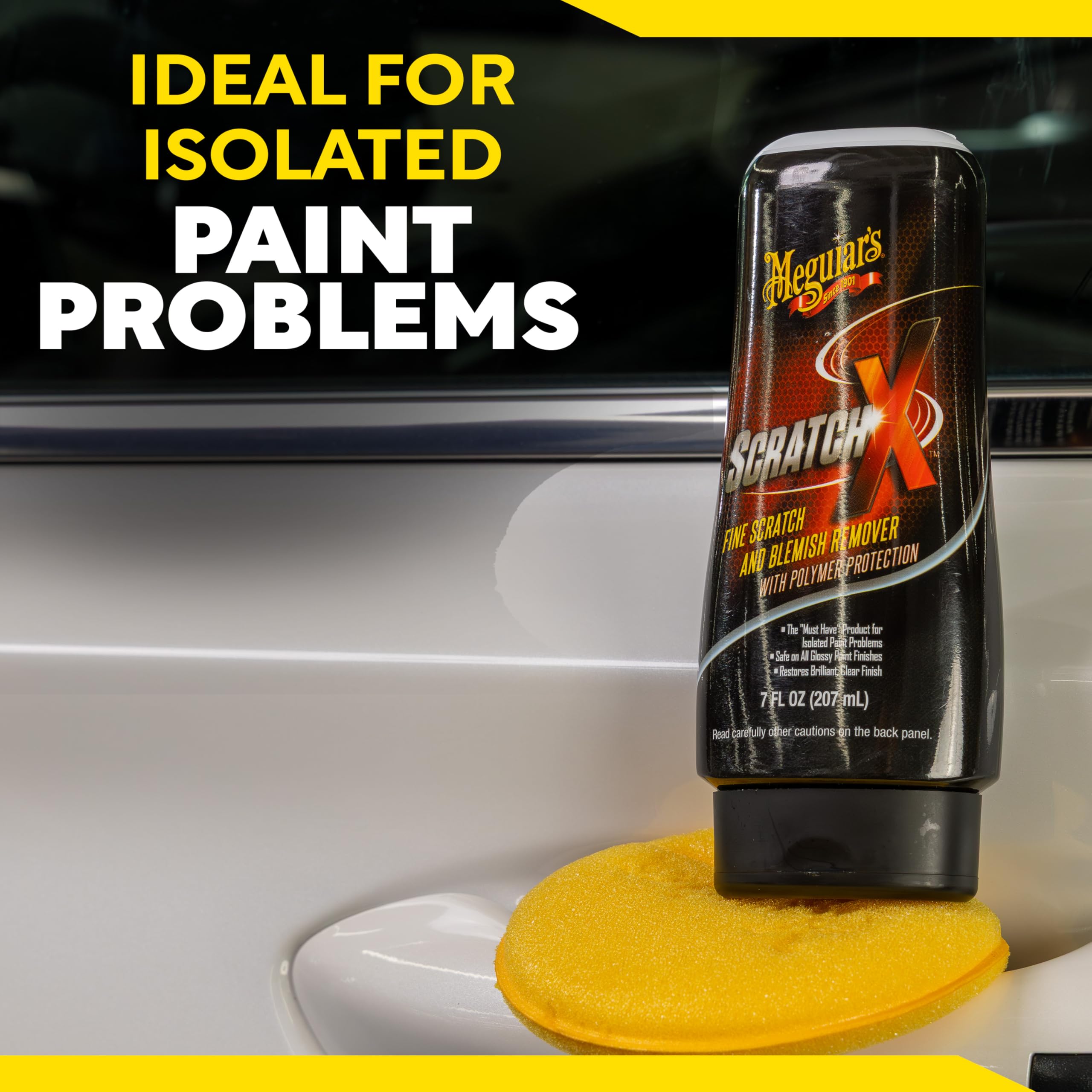 Meguiar's G10307EU Scratch X 2.0-207ml, Éliminateur de Rayures pour Voitures - pour Supprimer Les Éraflures sur la Peinture, Application à la Main ou avec Le Système Double Action
