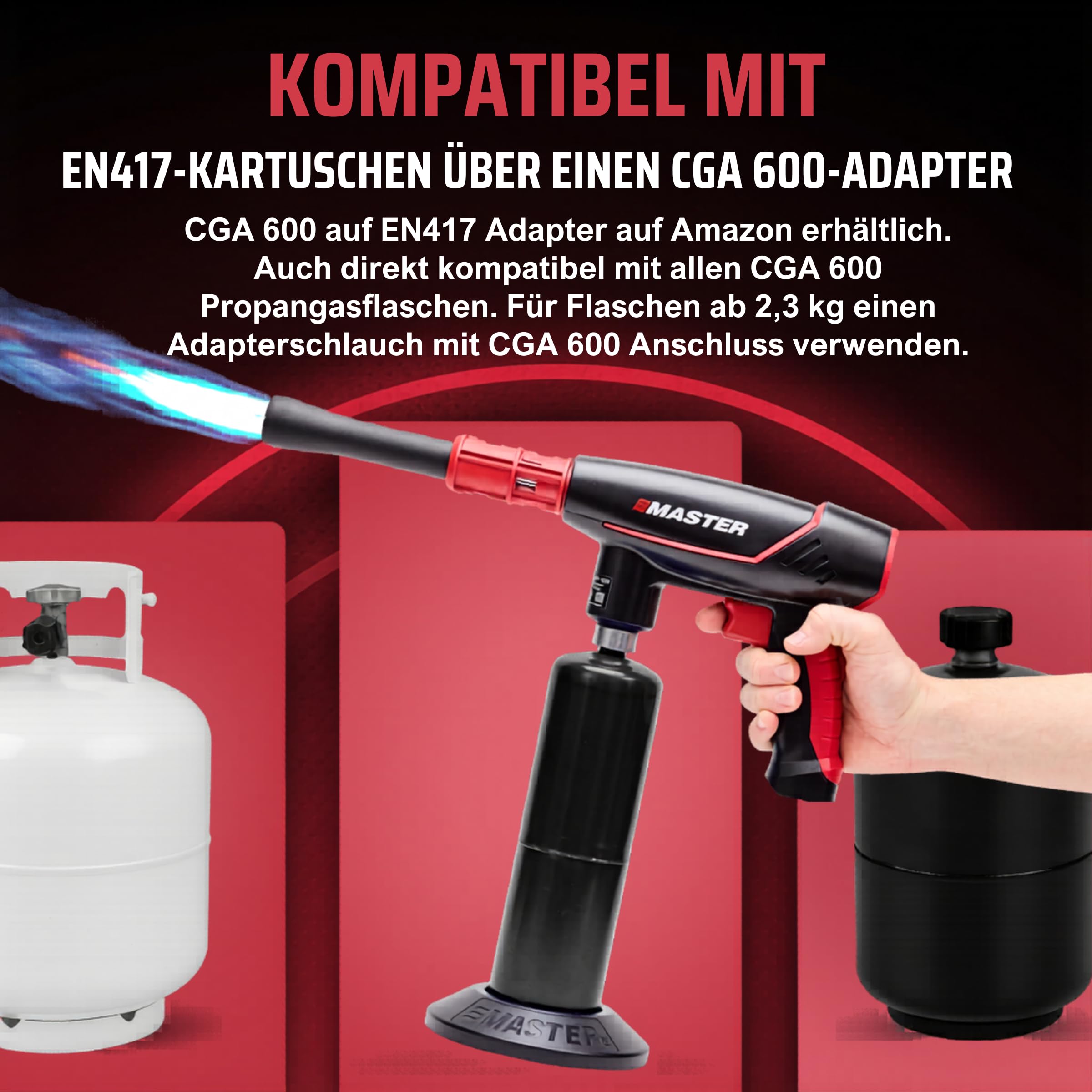 Master Appliance VMAX-550 2-in-1 Grillpistole & Sous Vide Fackel - Ultimativer Outdoor-Propan-Feueranzünder zum Grillen, Anbraten, Camping & mehr