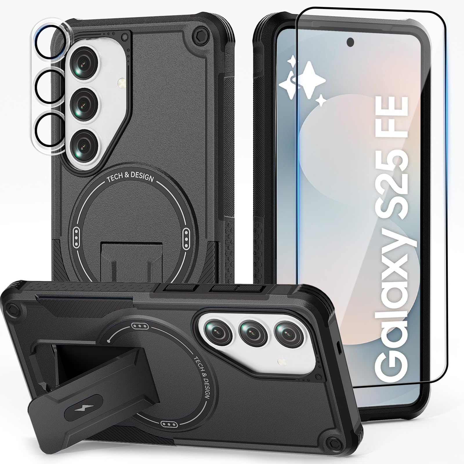 Leedia Magnetisch Hülle Kompatibel mit Samsung Galaxy S25 FE