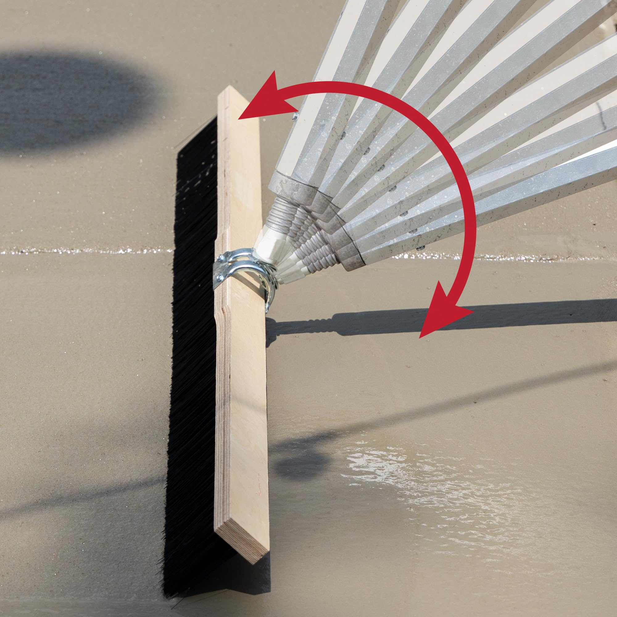 Marshalltown Betonbesen mit Gewindesockel, Polypropylen-Borsten, Weich, Länge: 914 mm