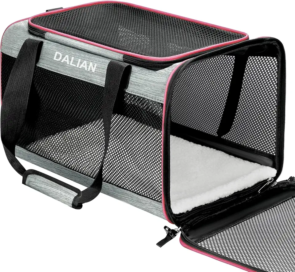 DALIAN Cat,Dog ​Soft-Sided Carriers,Cat Carrier Airline Approved Pet Carrier,Dog Carrier Soft-Sided Pet Travel Carrier Maximum Pet Weight 18 Pounds