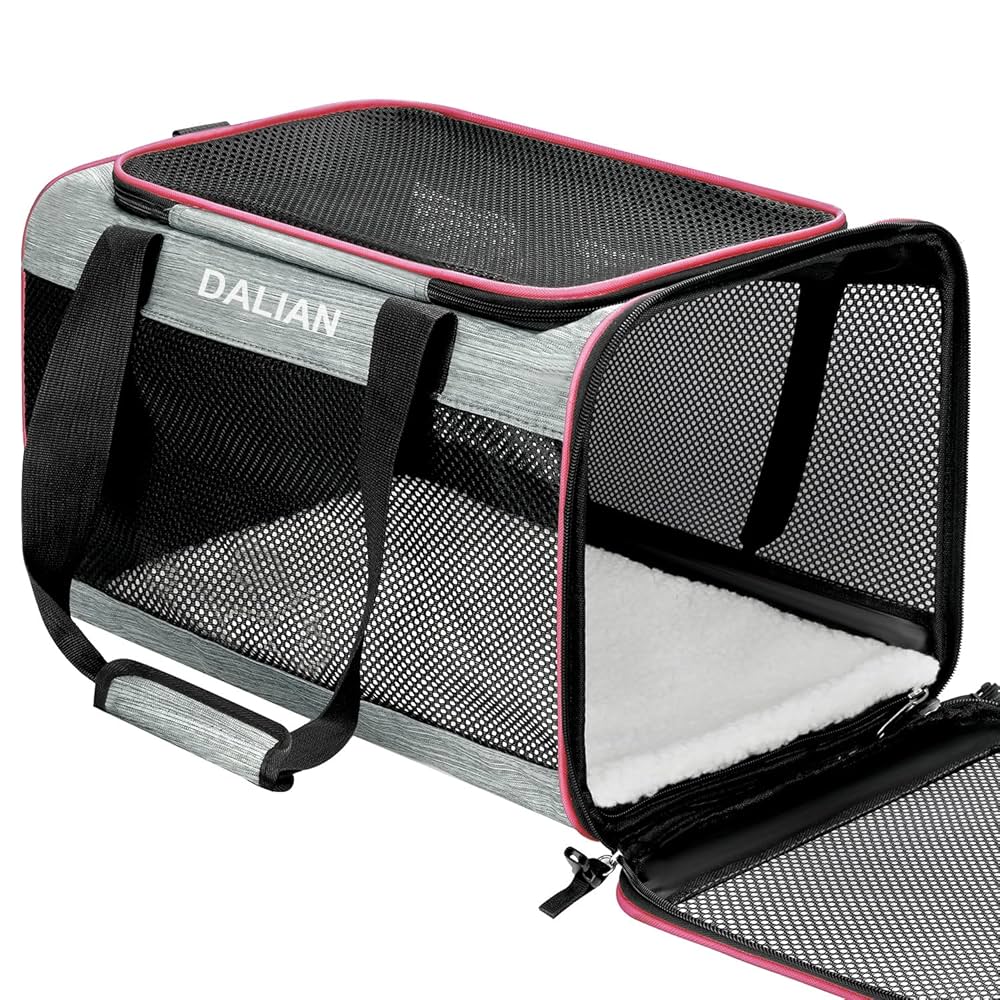 2 Cat Carrier Ferplast Dog Carrier CLIPPER PLUS, IATA Approved Dog Travel Crate, Large Dog Carrier Max 45 Kg, Pet Carrier, With Double Compartment For Accessories, Pull-out Handle, 93 X 65 X H
