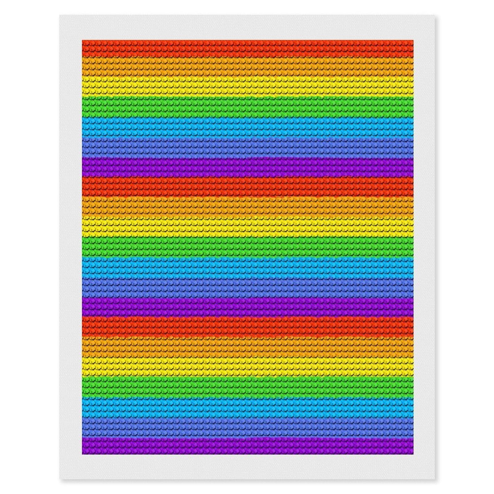 Nclqvjxzkhw Style Lgbt Flag Colors Diamond Art Painting For Adult Round Diamonds Pictures Arts Crafts Home Wall Decor 16"X20"