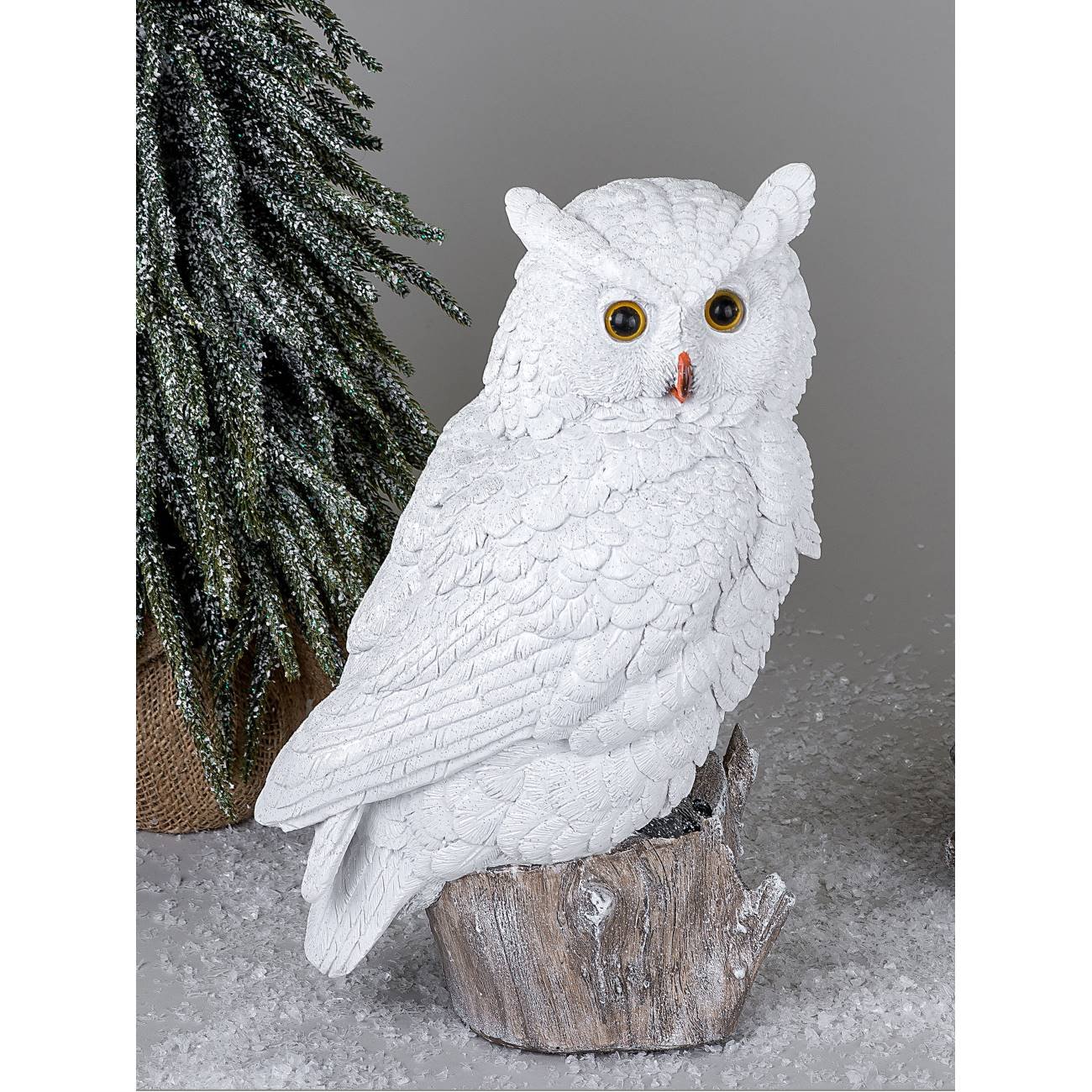 formano Deko Figur 'Wintereule', 32 cm, weiß