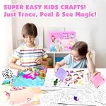 Foil Crafts for Kids, Arts Kit for Kids, Art & Craft Supplies Kits, DIY Creative Activity Travel Toy Gift, Ideal Birthday Christmas Party Favor Gifts for Girls Boys Ages 4+ (Pink)