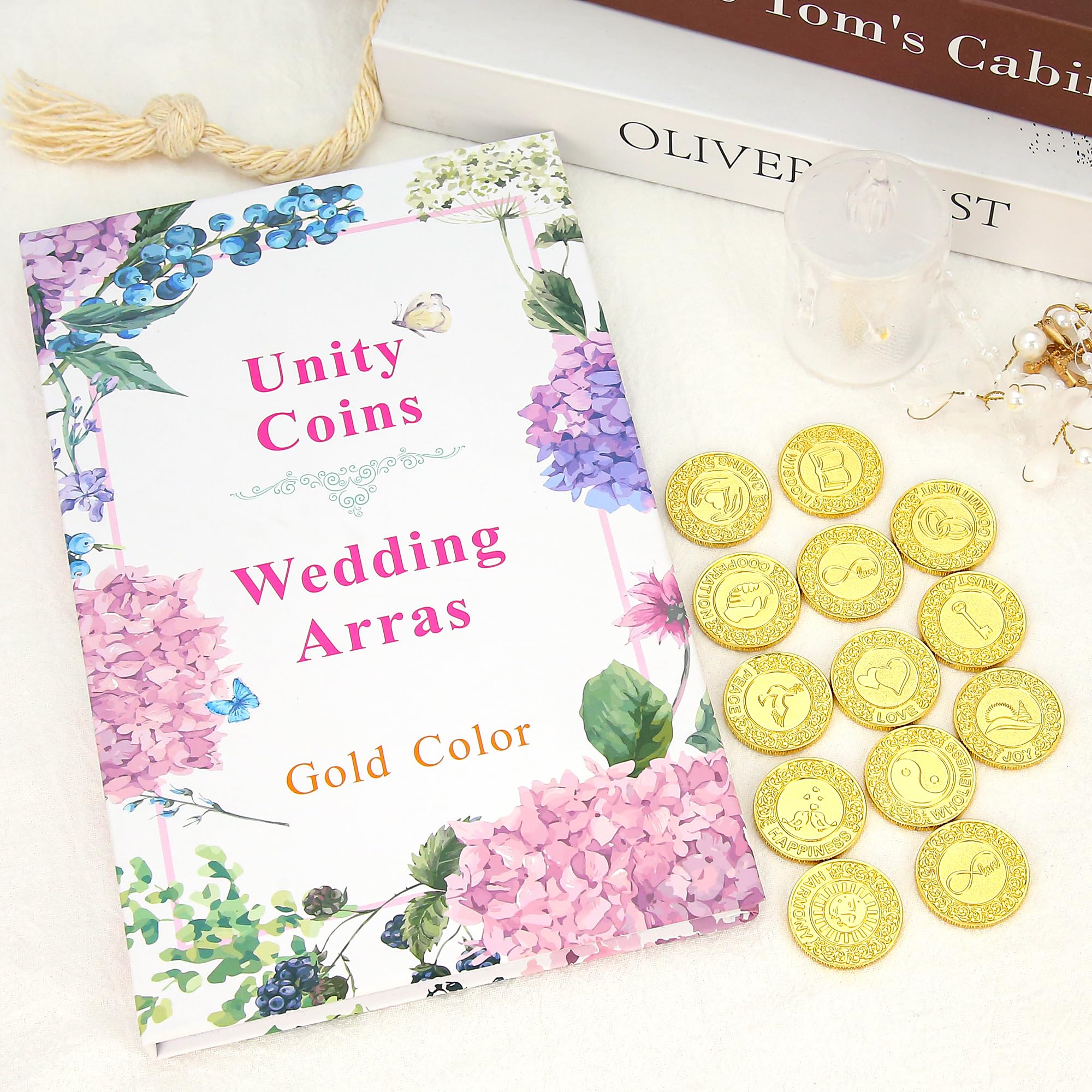 Lingotes De Oro 24k Puro Real TINGKU 13 Palabras Españolas Las Arras Para  Boda Catolica, Conjunto De Monedas De Unidad De Boda Con Caja En Forma De  Corazón, Aras De Matrimonio- Monedas, image size:2000x2000