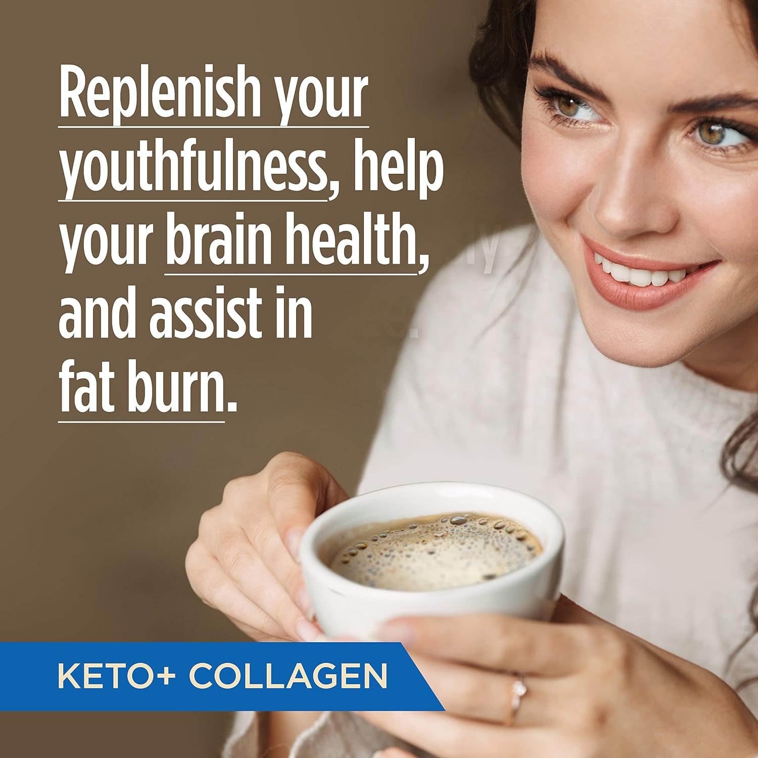 VitaCup Keto + Collagen Coffee Creamer Vanilla Flavor with MCT, Collagen Protein, Coconut Water, L-Theanine for Keto Diet, Use in Coffee, Smoothies, & Shakes, Dairy-Free, Gluten-Free, Soy-Free