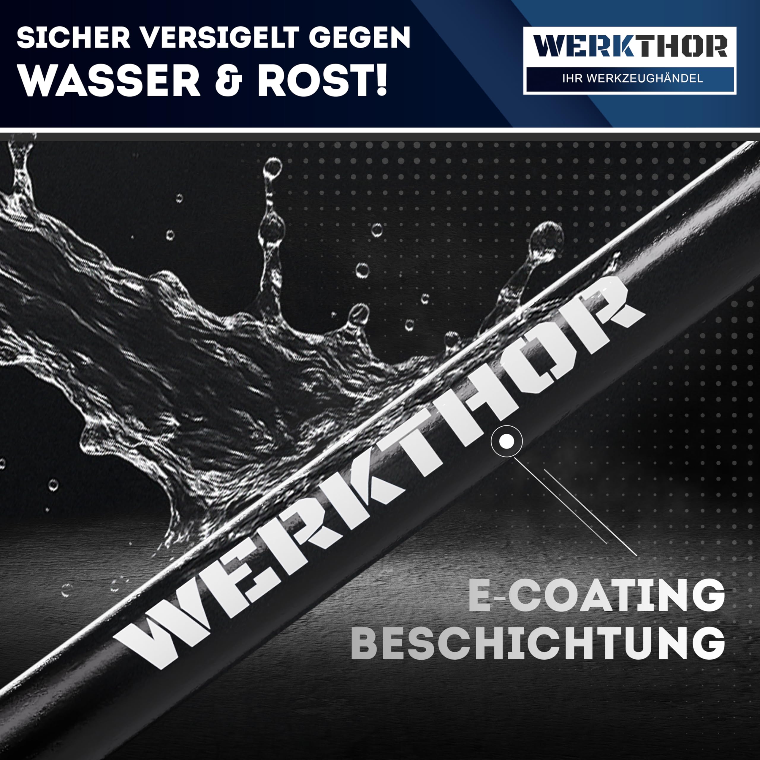 WERKTHOR Costipatore Manuale 11,5 kg in Acciaio – Compattatore Terreno Manuale con Piastra 20x20 cm e Manico T 83 cm – Strumento per Compattare Terra, Asfalto e Ghiaia