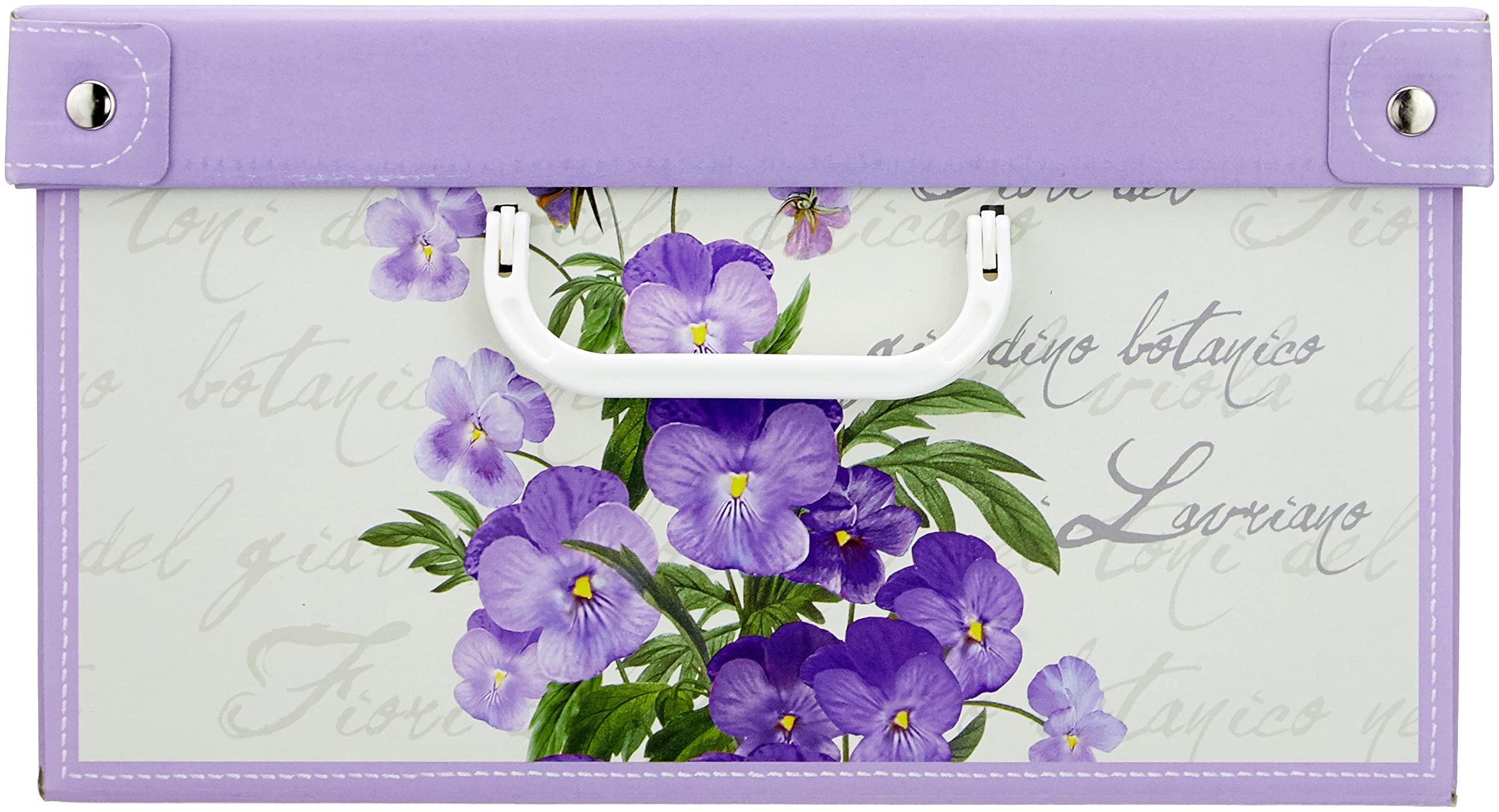 Boite de Rangement avec Couvercle, Boite en carton, Rangement Vetement, Meuble de Rangement Chambre, Bureau, Panier de Rangement, Organisateur Tiroir, Boite Cadeau, 32x42x17,5 cm MEDIUM VIOLETTES 1