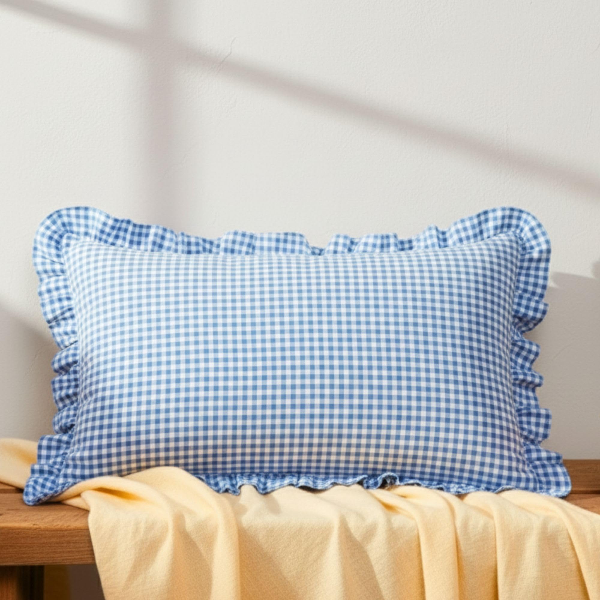 Red Pillow Covers - Set of 2 | Checkered Pillow Cases -9