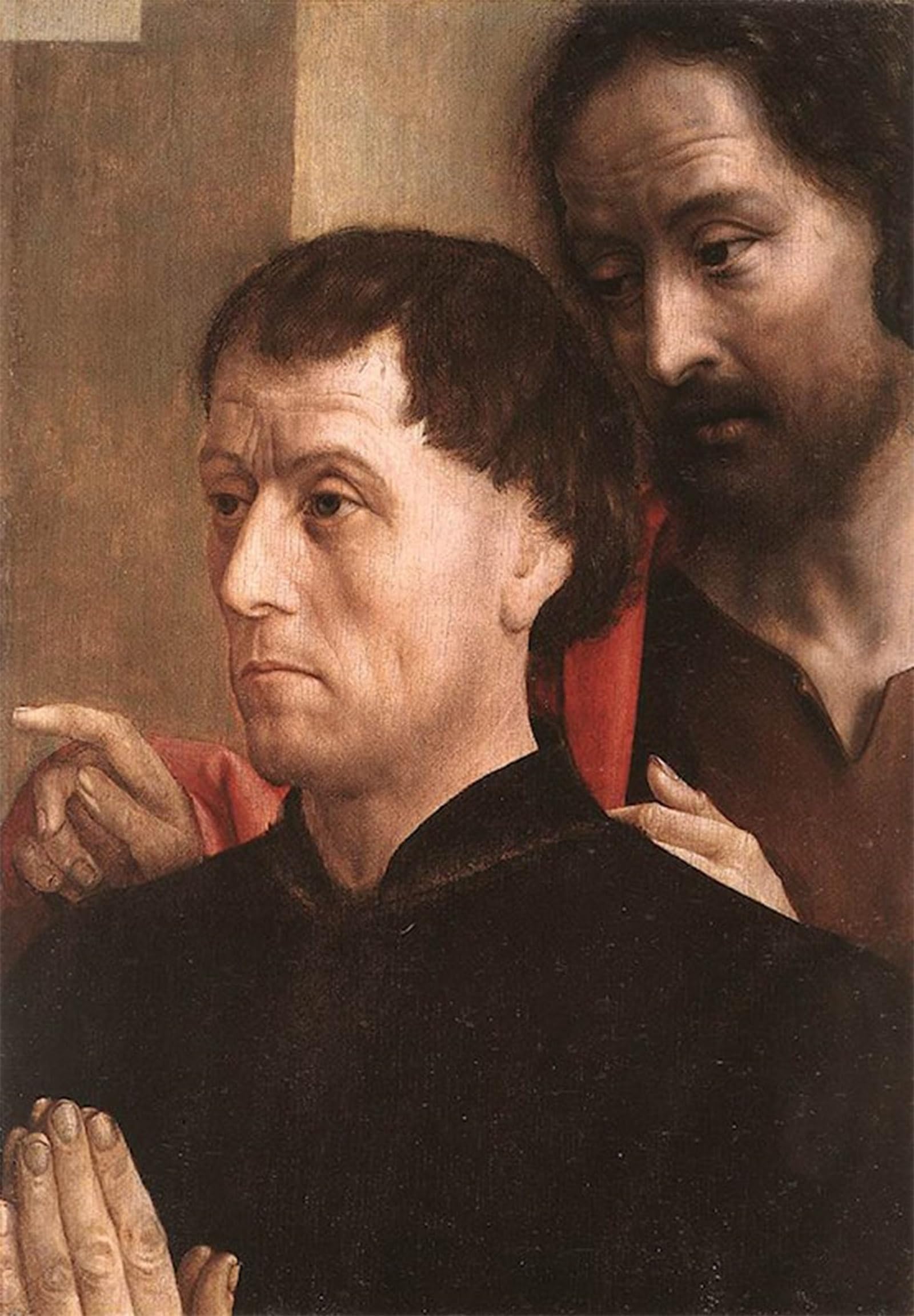 Artxlxxbn No Frame Famous Prints Artwork Pictures Poster Painting Art Portrait Of A Donor With St John The Baptist Van Der Goes Artwork Landscape Pictures For Home Decor 60X90cm