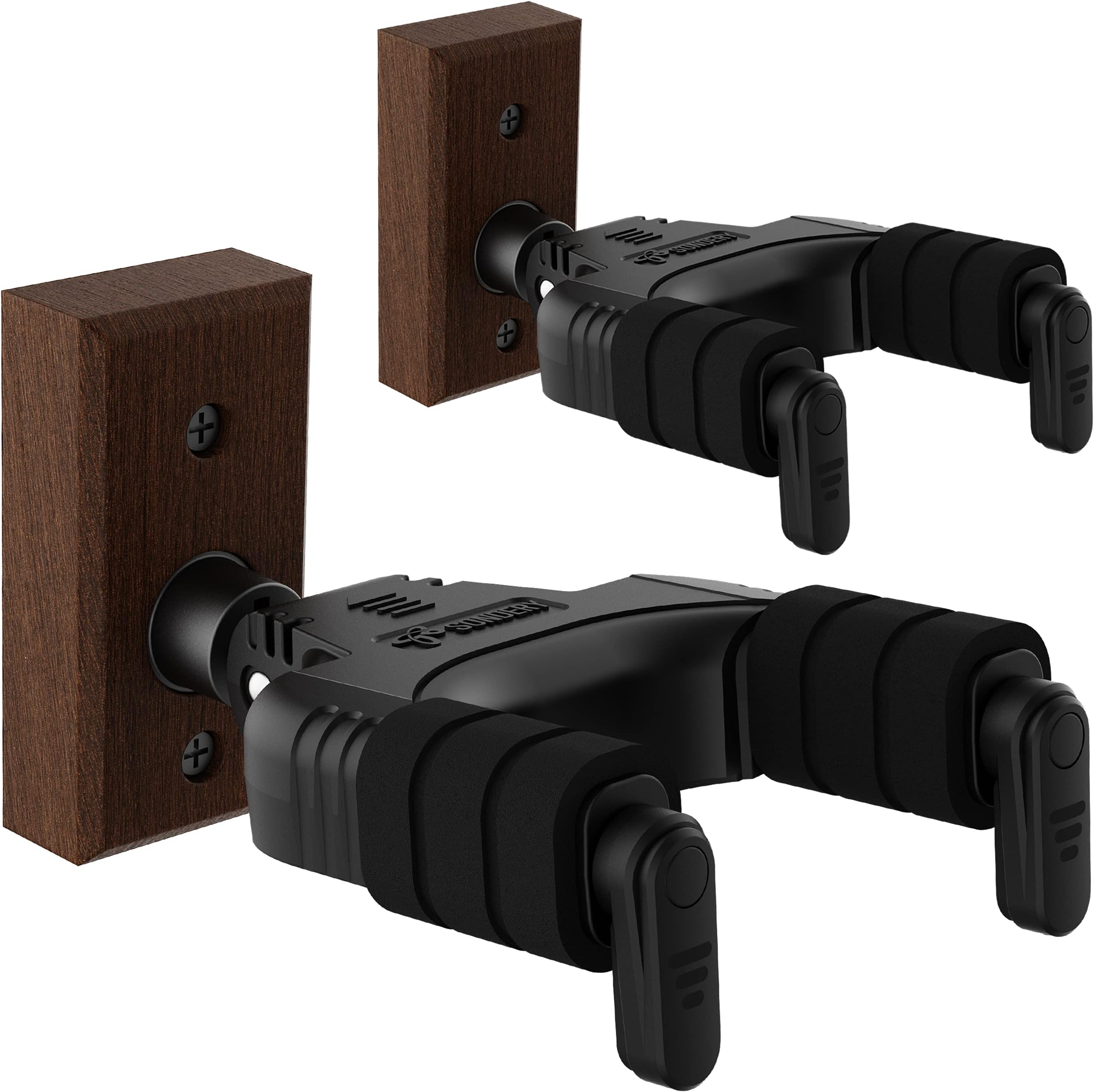 Sondery Guitar Hanger Wall Mount, Auto Lock and Adjustable Hook Holder