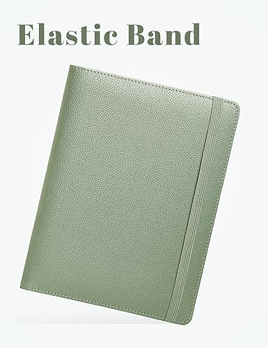 Vista 11 de Mymazn - Portapapeles pequeño Junior Padfolio Folio 7 x 9 Cuaderno de escritura recargable, carpeta de piel sintética A5 para bloc de notas, bloc