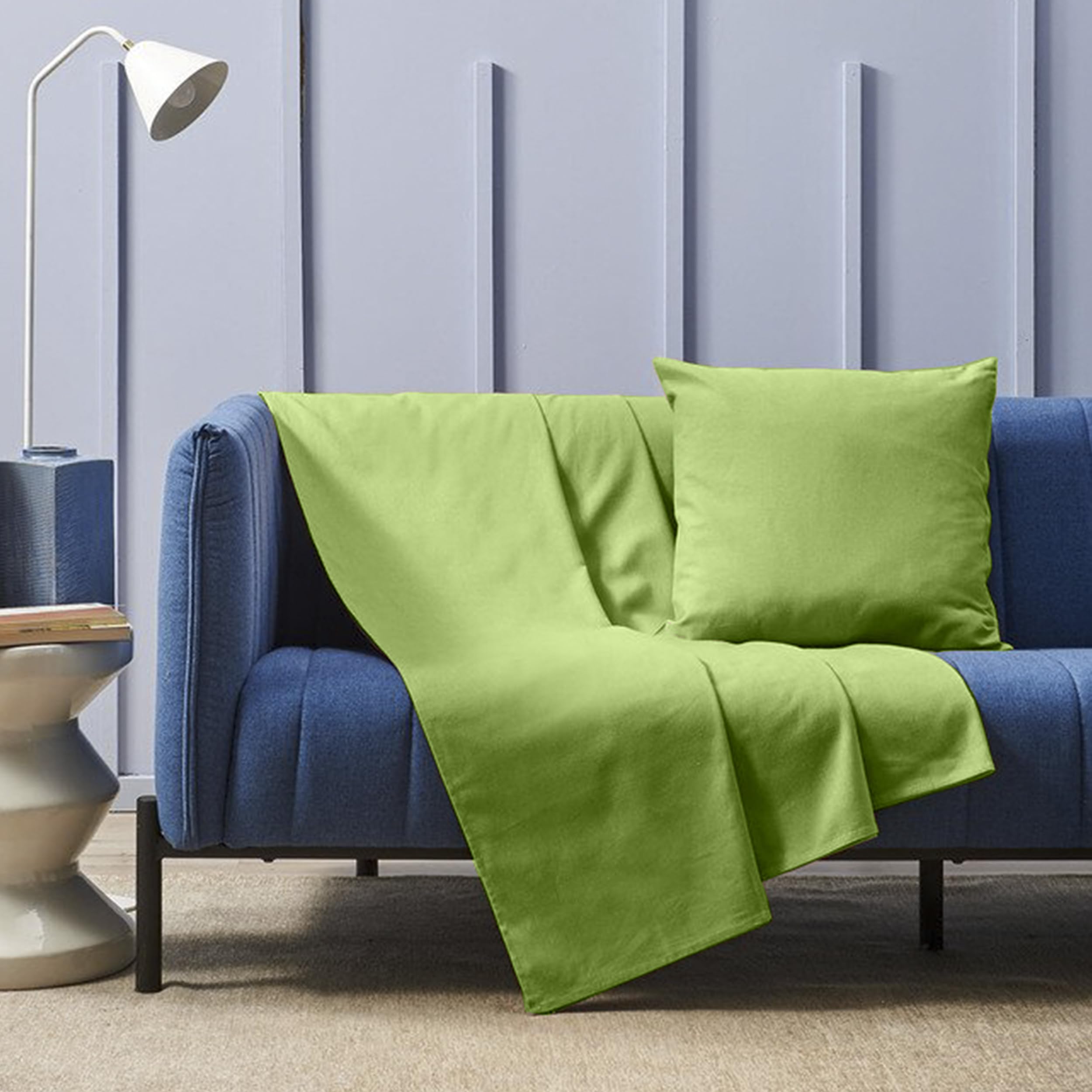 Multipurpose Foulard 250 x 280 cm – Sofa or Double Bed Cover – Lightweight and Breathable Fabric for Spring and Summer – Stylish and Versatile Style (Sorrento Green)