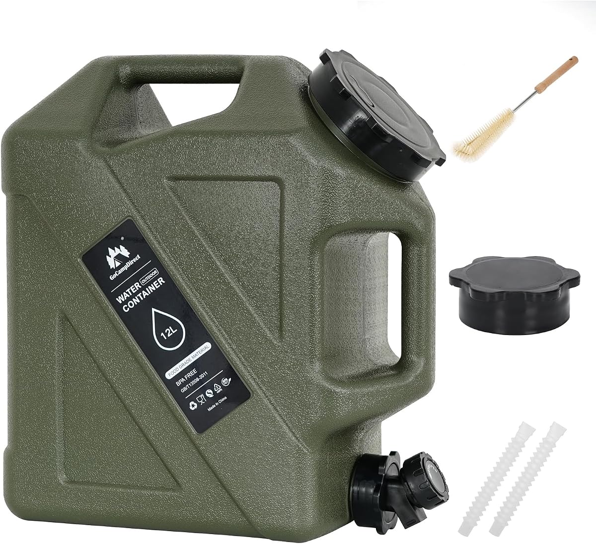 Camping Water Container - 3.2 Gallan Water Jug with Spigot| Portable Water Tank for Outdoor Hiking Picnic Supplies-Green