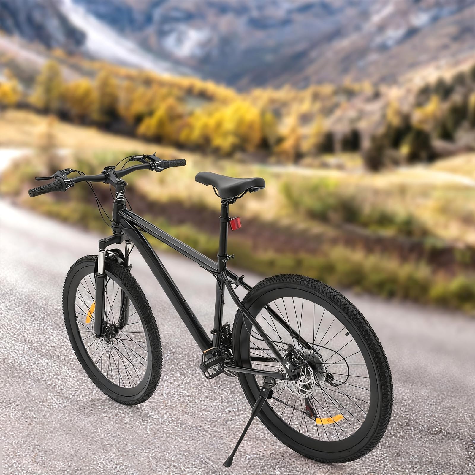 Vélo VTT de 26 pouces avec mécanisme de changement de vitesse à 21 vitesses pour 1,65 à 1,80 m de hauteur, frein à disque, type de suspension de roue avant, jusqu'à 100 kg, pour garçons