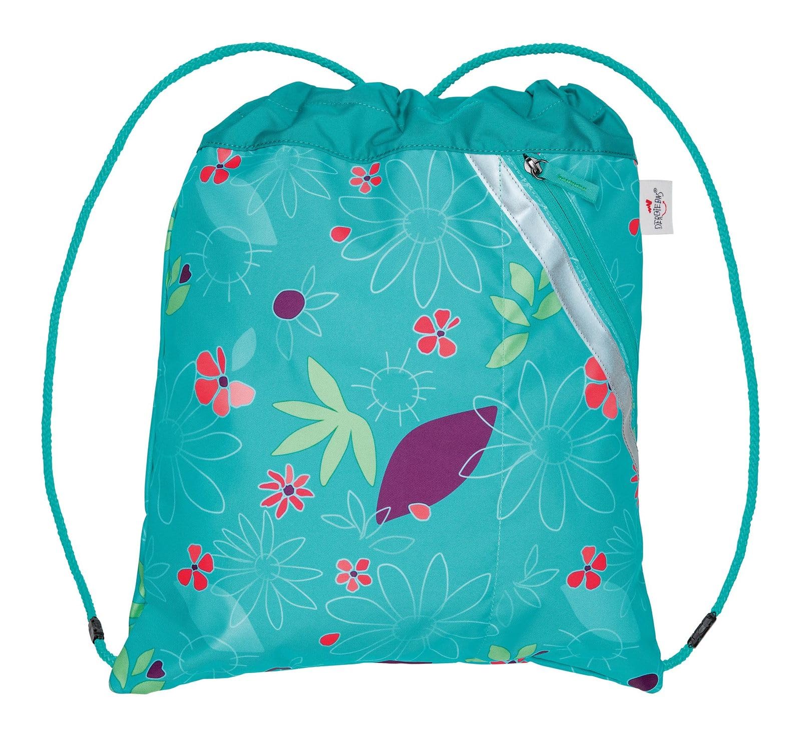 DerDieDas Schulranzen ErgoFlex Tiny Set 6-teilig Butterfly Garden türkis