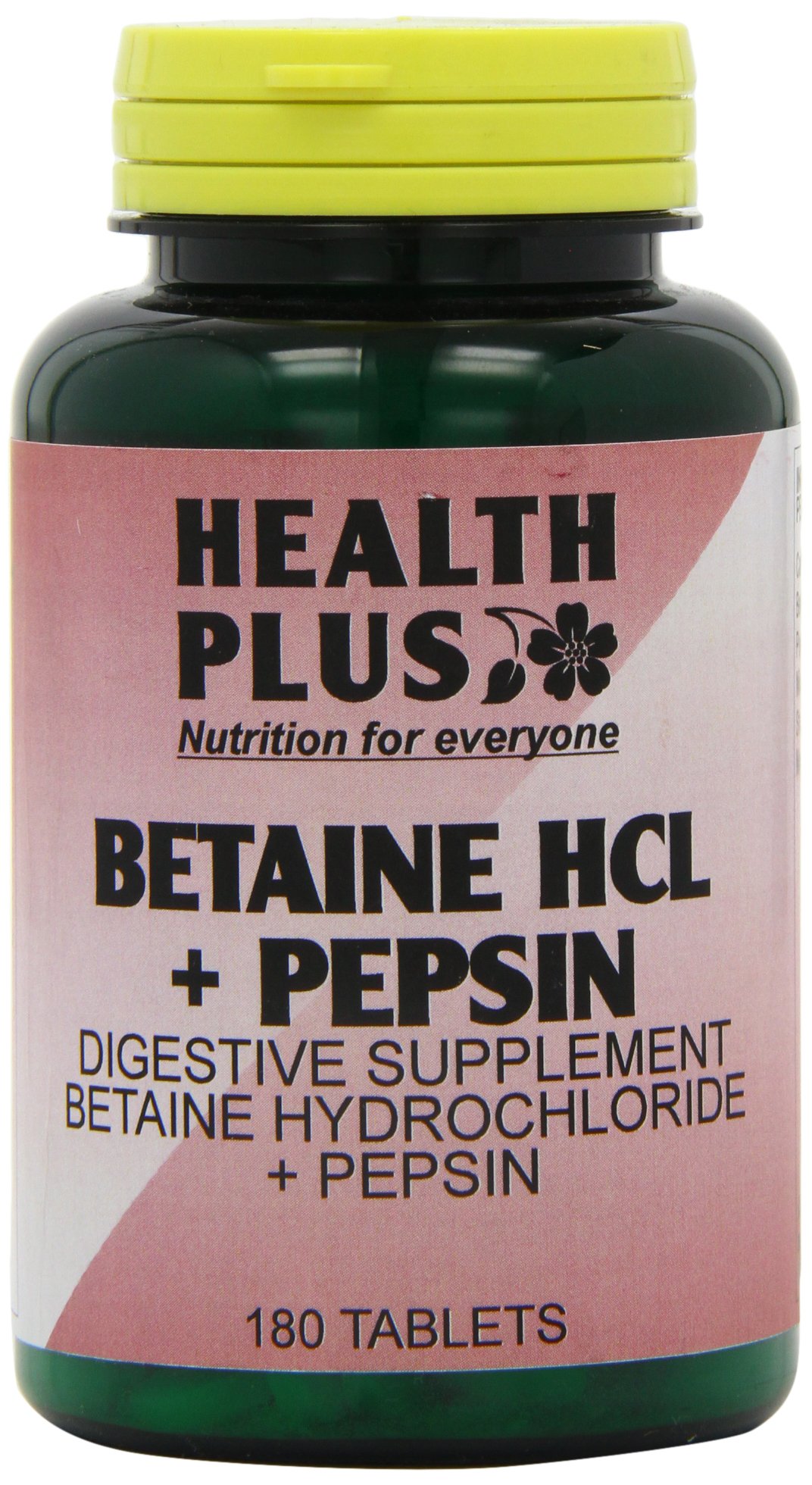 Health Plus Betaine Hcl + Pepsin Digestive Health Supplement - 180 Tablets