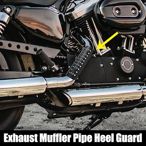 Miniatura 2 de Motoforti 1 Unidades universal de escape de motocicleta escudo de calor protector de tubo de escape protector silenciador para Harley con agujeros